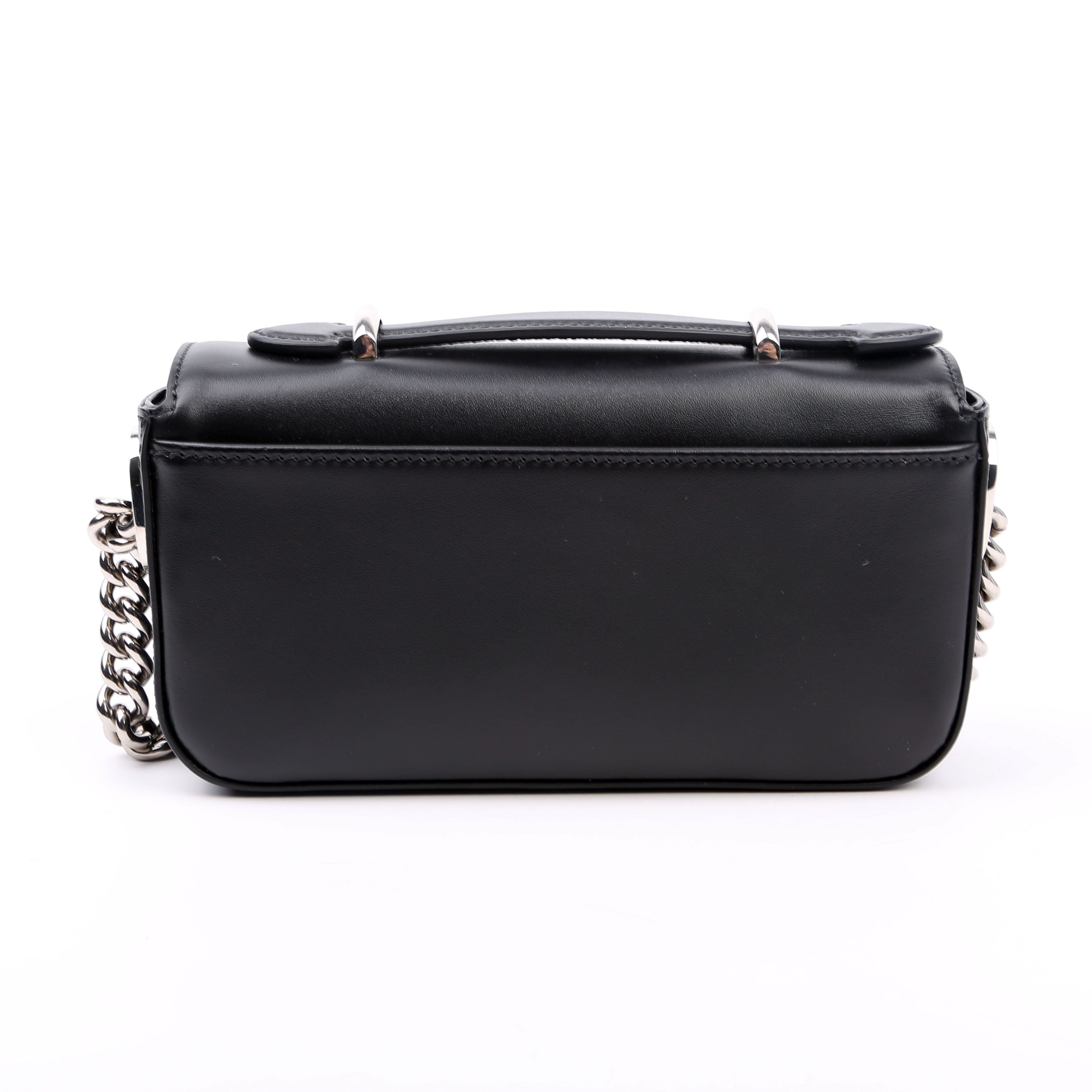 Gucci 760194 Petite GG Mini Calfskin Shoulder Bag Black