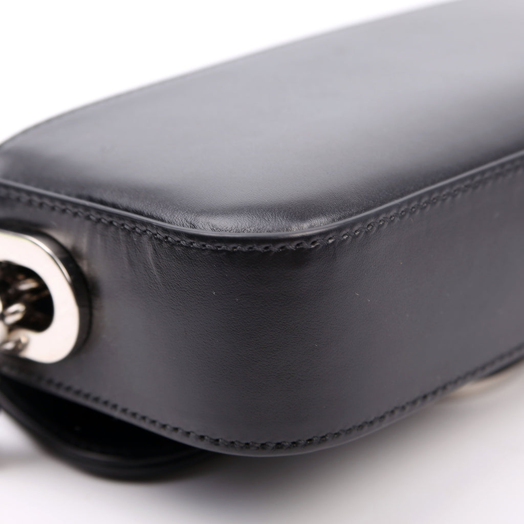 Gucci 760194 Petite GG Mini Calfskin Shoulder Bag Black