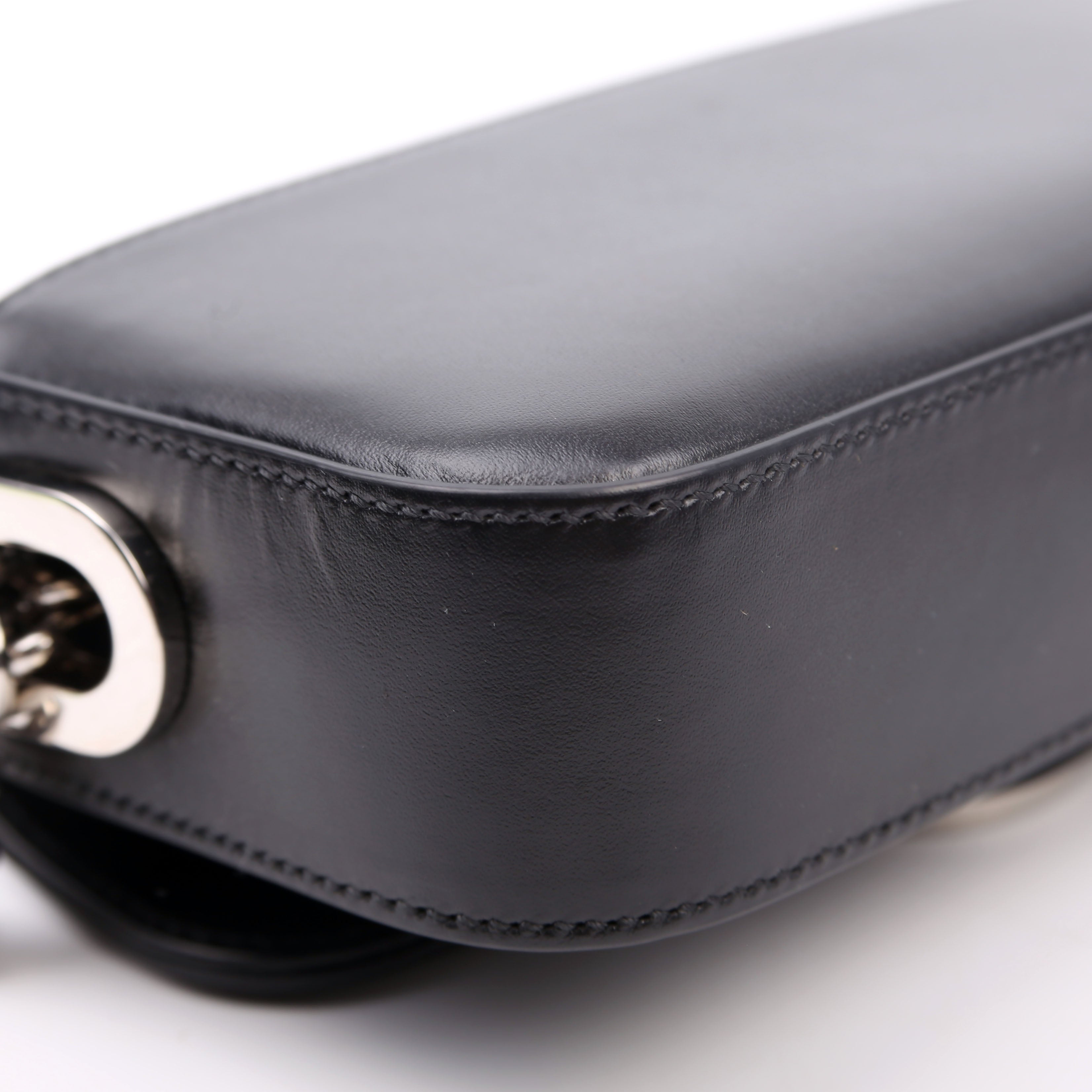 Gucci 760194 Petite GG Mini Calfskin Shoulder Bag Black