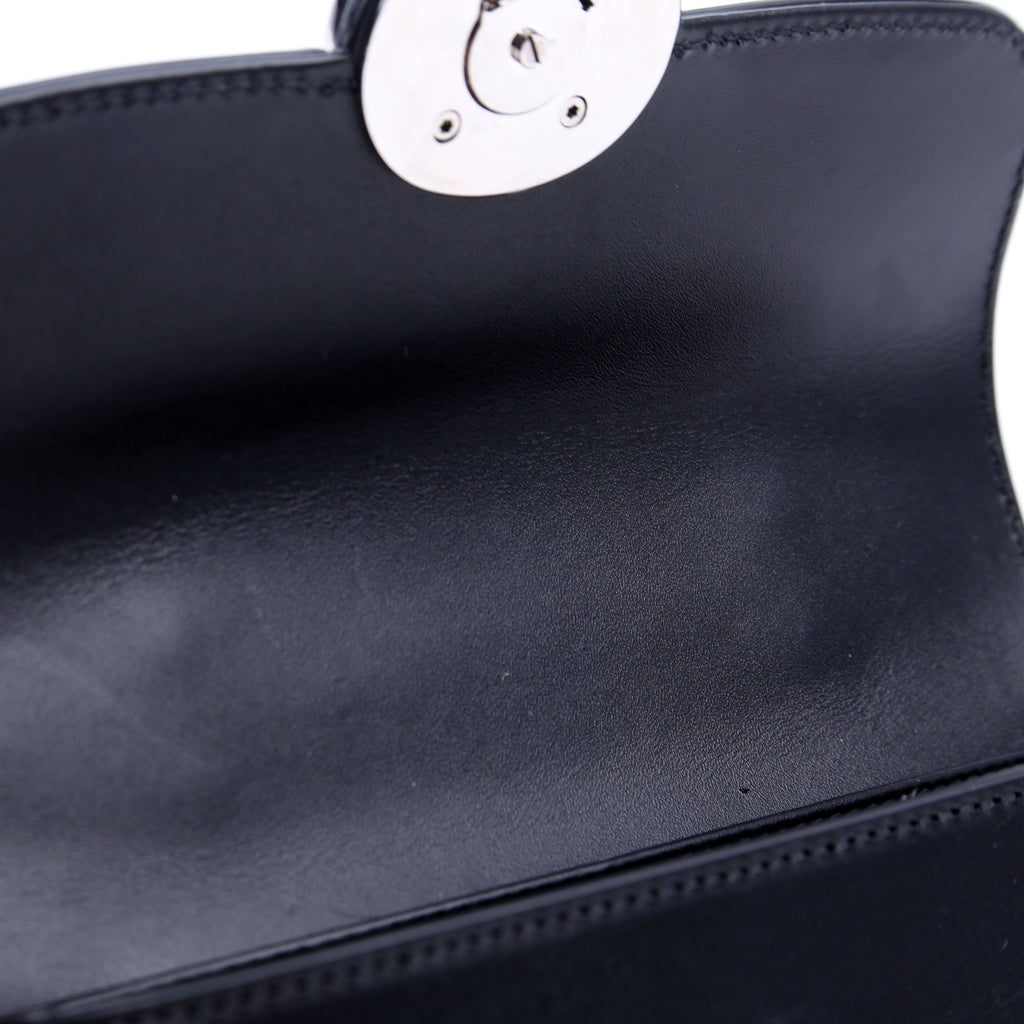 Gucci 760194 Petite GG Mini Calfskin Shoulder Bag Black