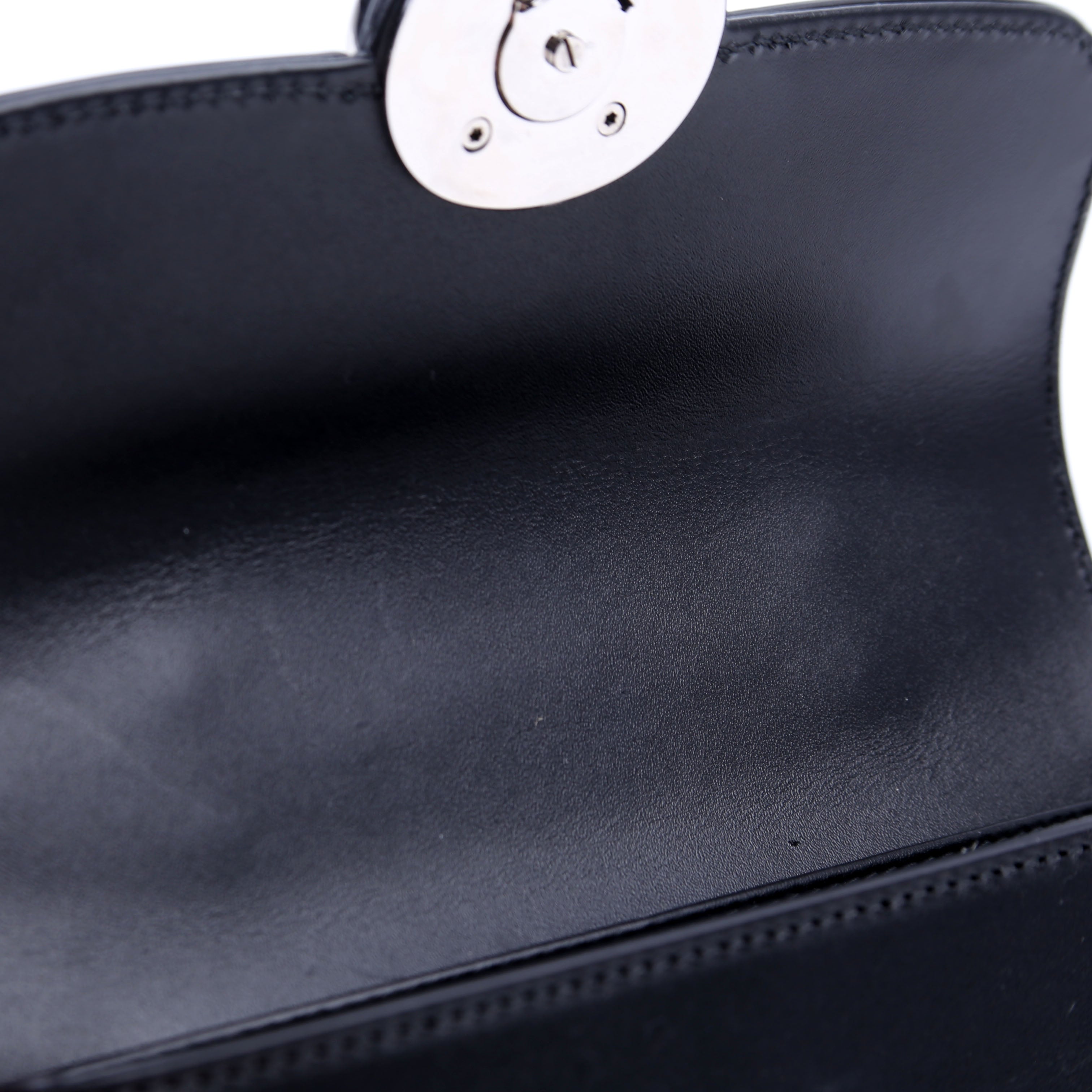 Gucci 760194 Petite GG Mini Calfskin Shoulder Bag Black