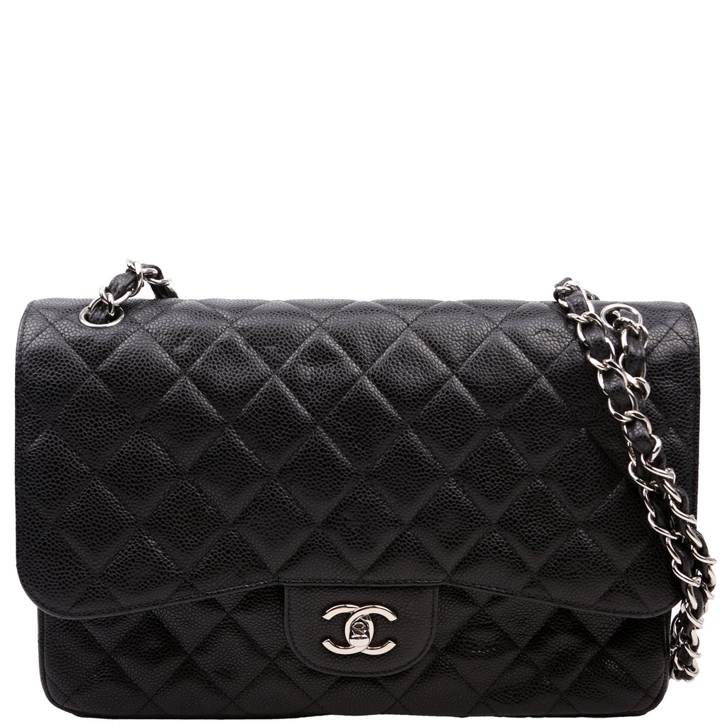 Classic Flap Jumbo Caviar 14-16M Black