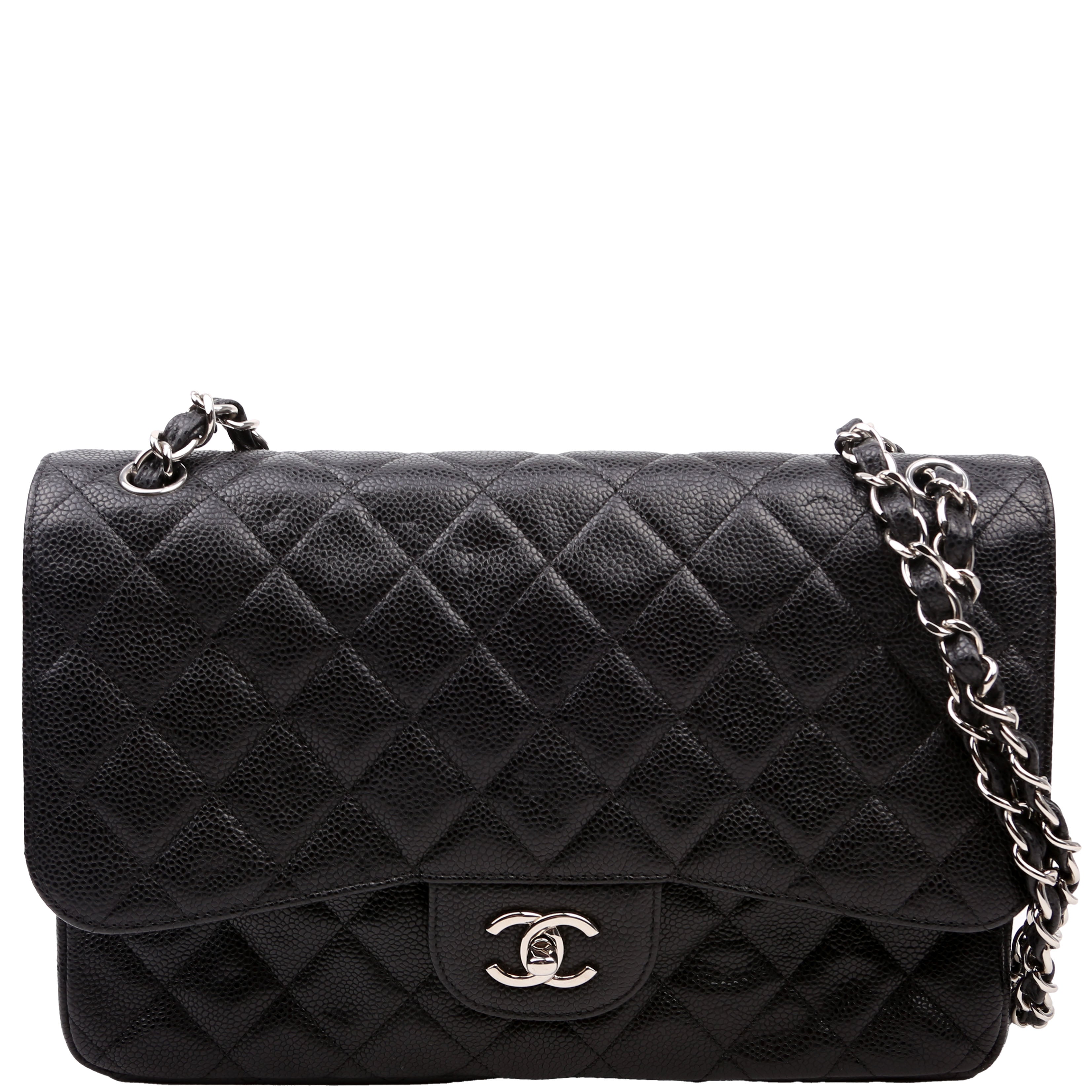Classic Flap Jumbo Caviar 14-16M Black