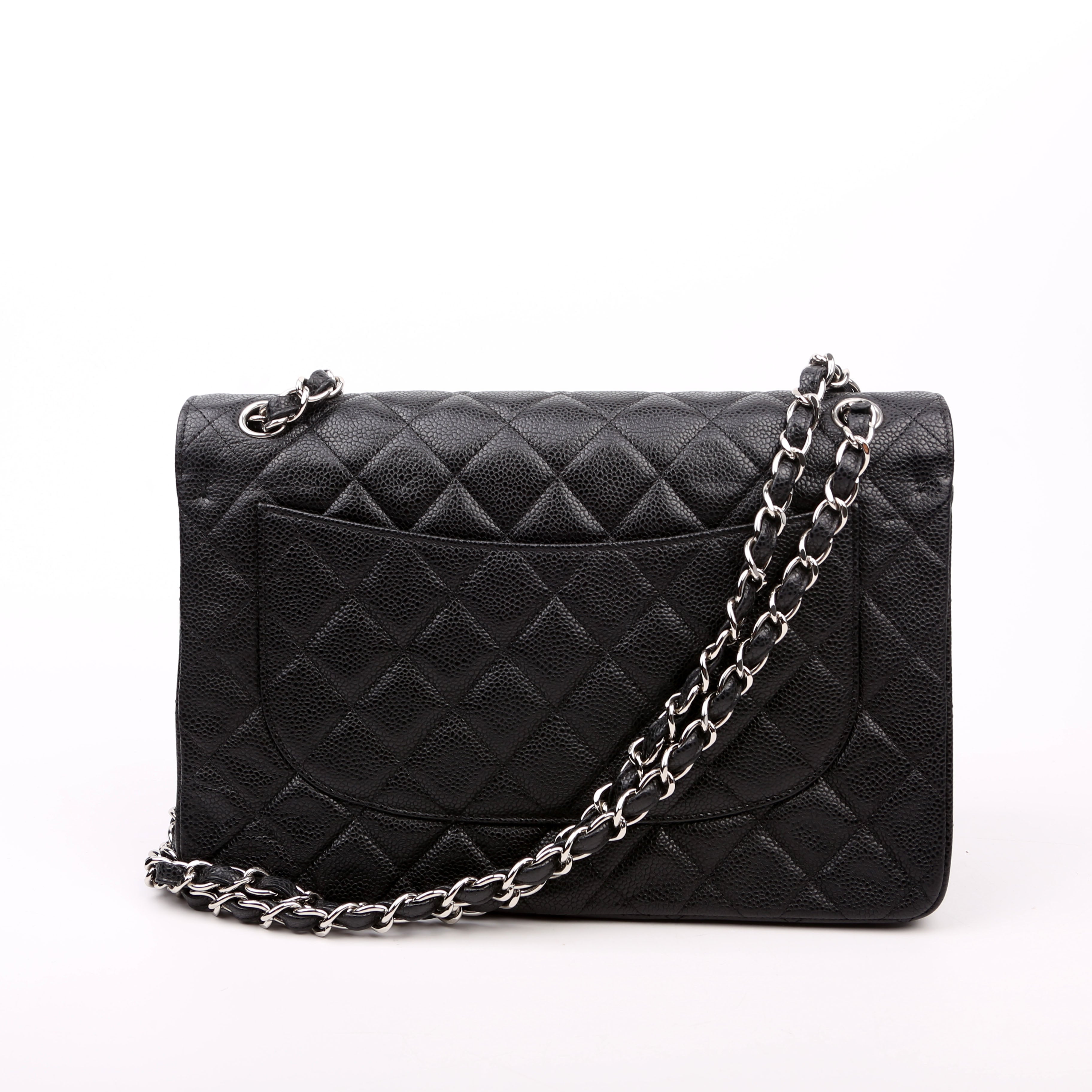 Classic Flap Jumbo Caviar 14-16M Black