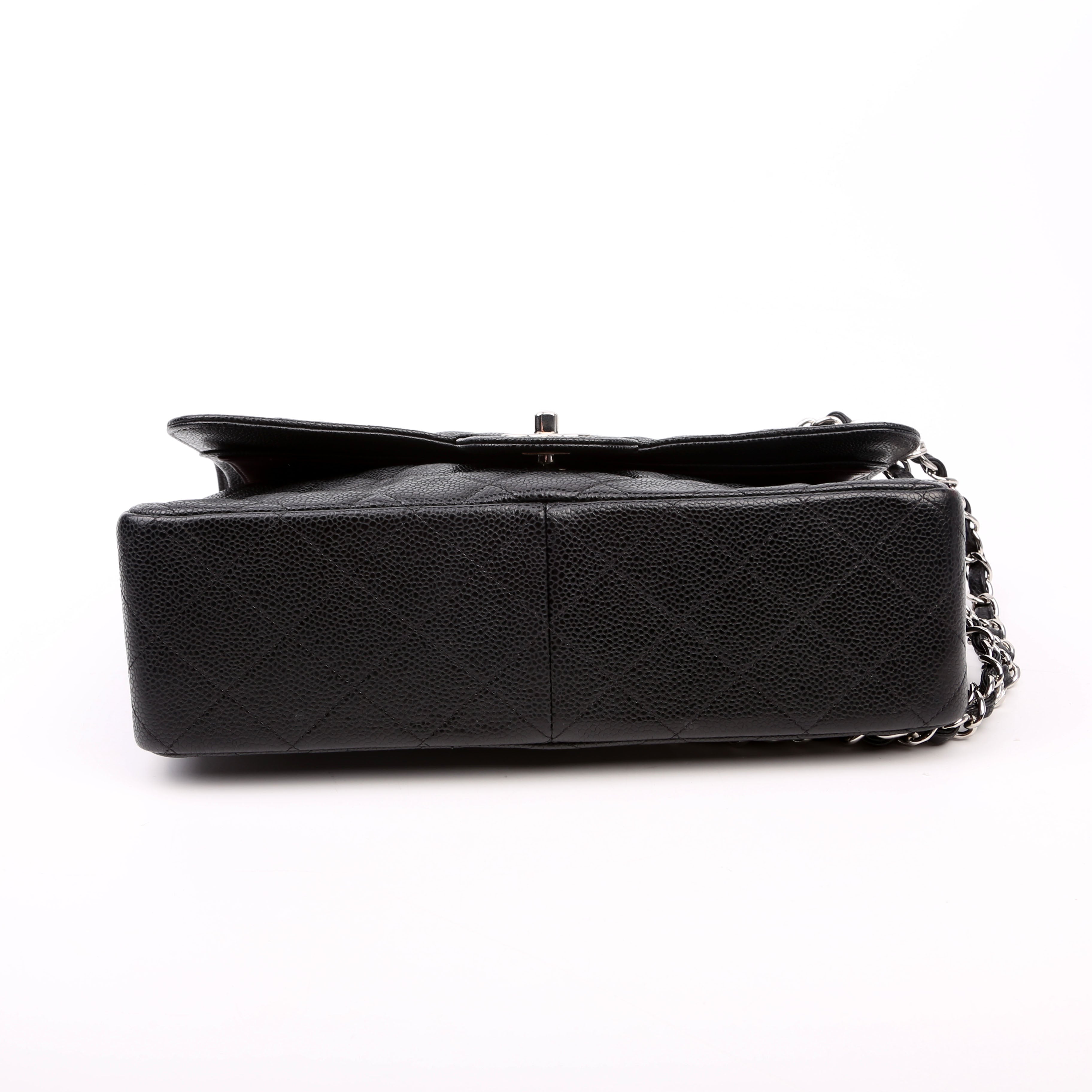 Classic Flap Jumbo Caviar 14-16M Black