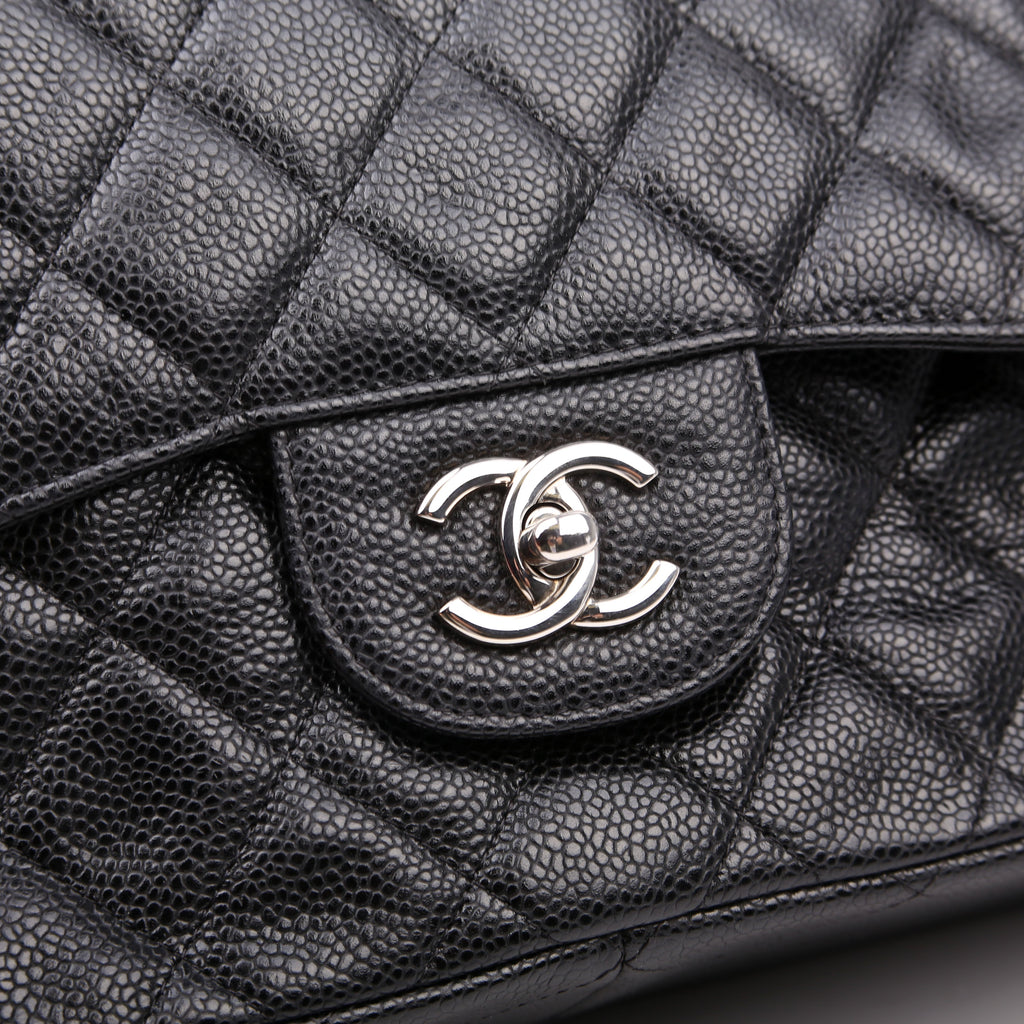 Classic Flap Jumbo Caviar 14-16M Black