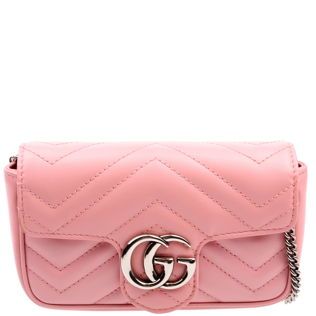 476433 Marmont Leather Super Mini Flap Pink