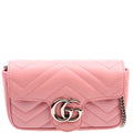 476433 Marmont Leather Super Mini Flap Pink