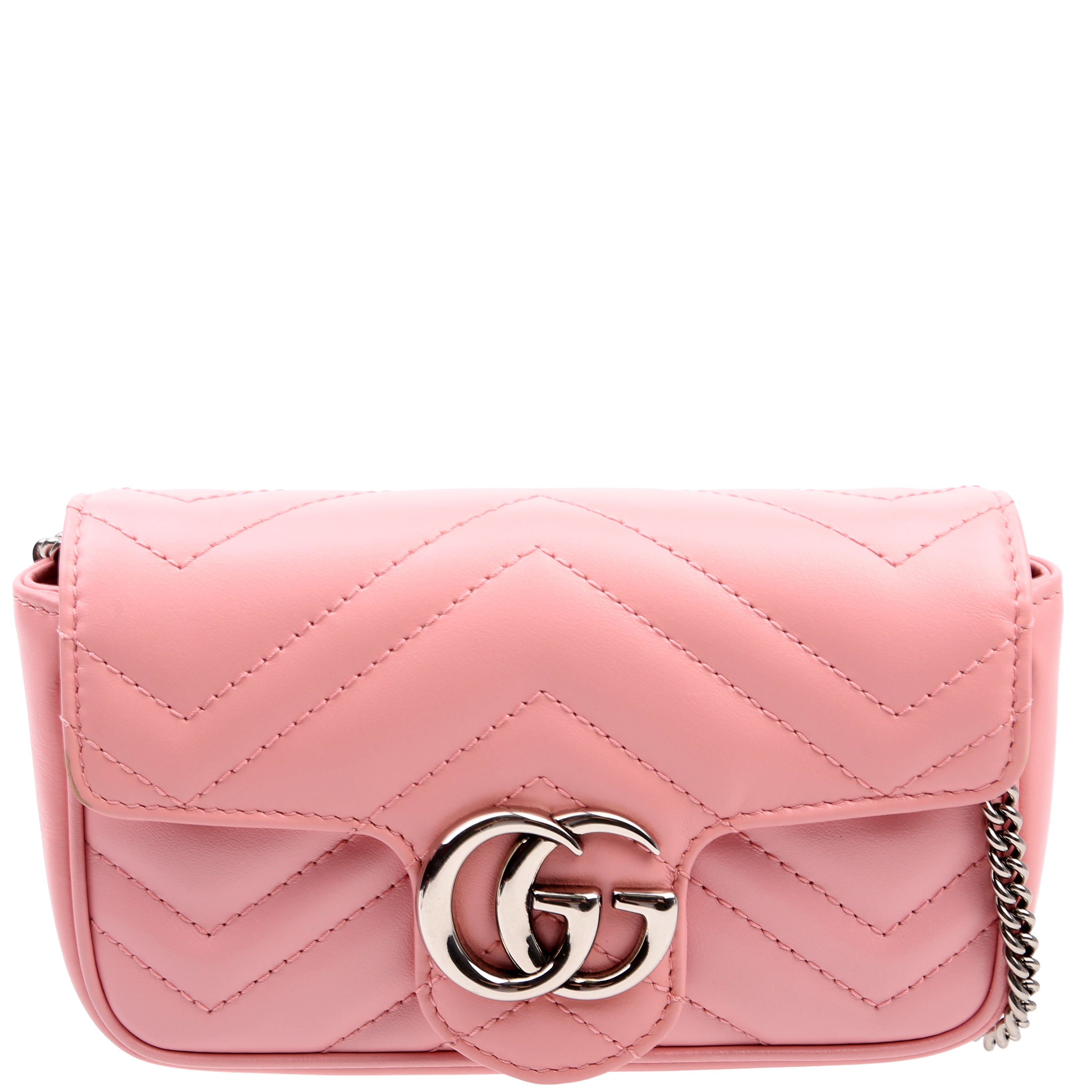 476433 Marmont Leather Super Mini Flap Pink