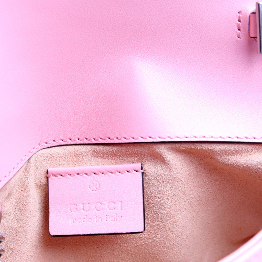 476433 Marmont Leather Super Mini Flap Pink