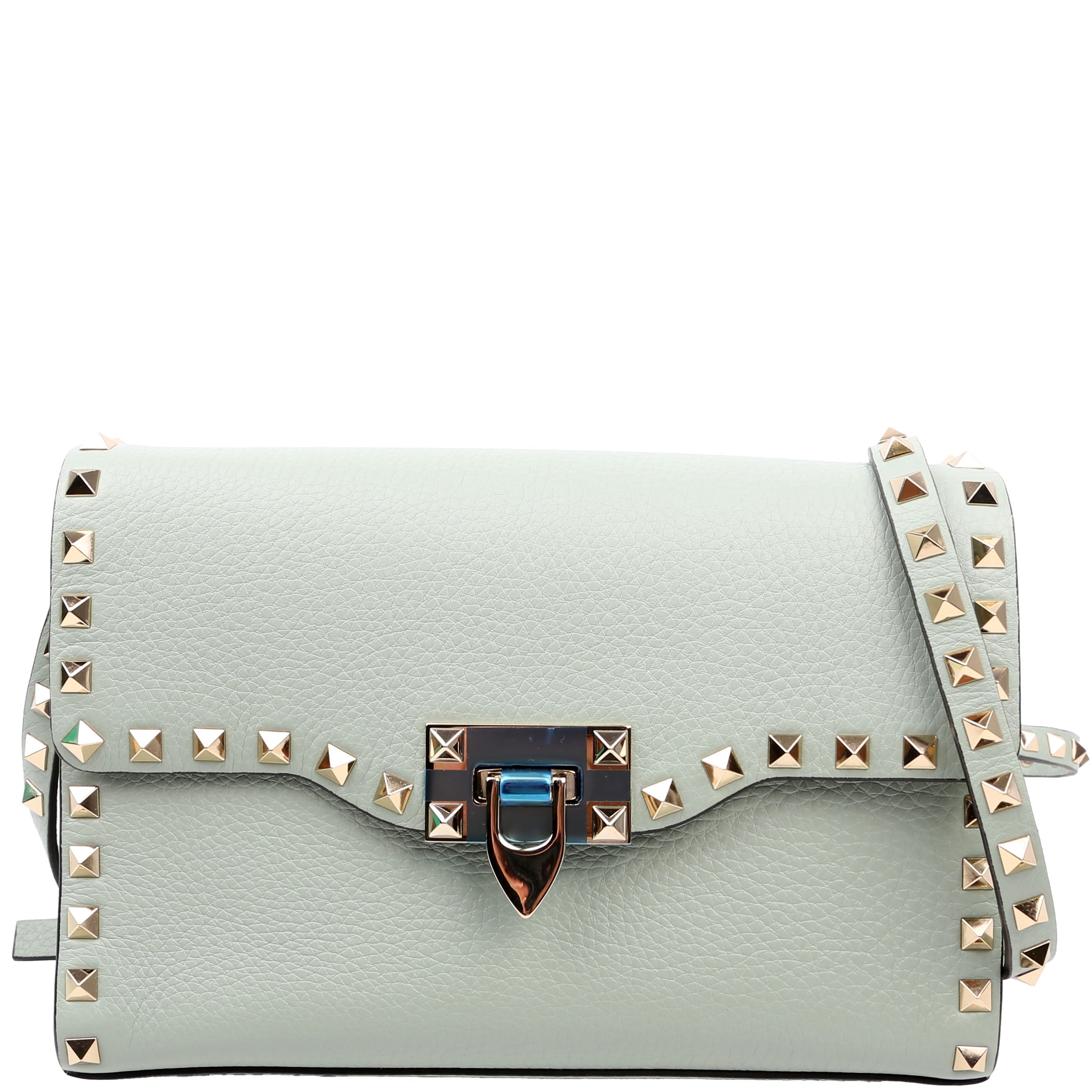 Rockstud Small Flip Lock Crossbody Teal