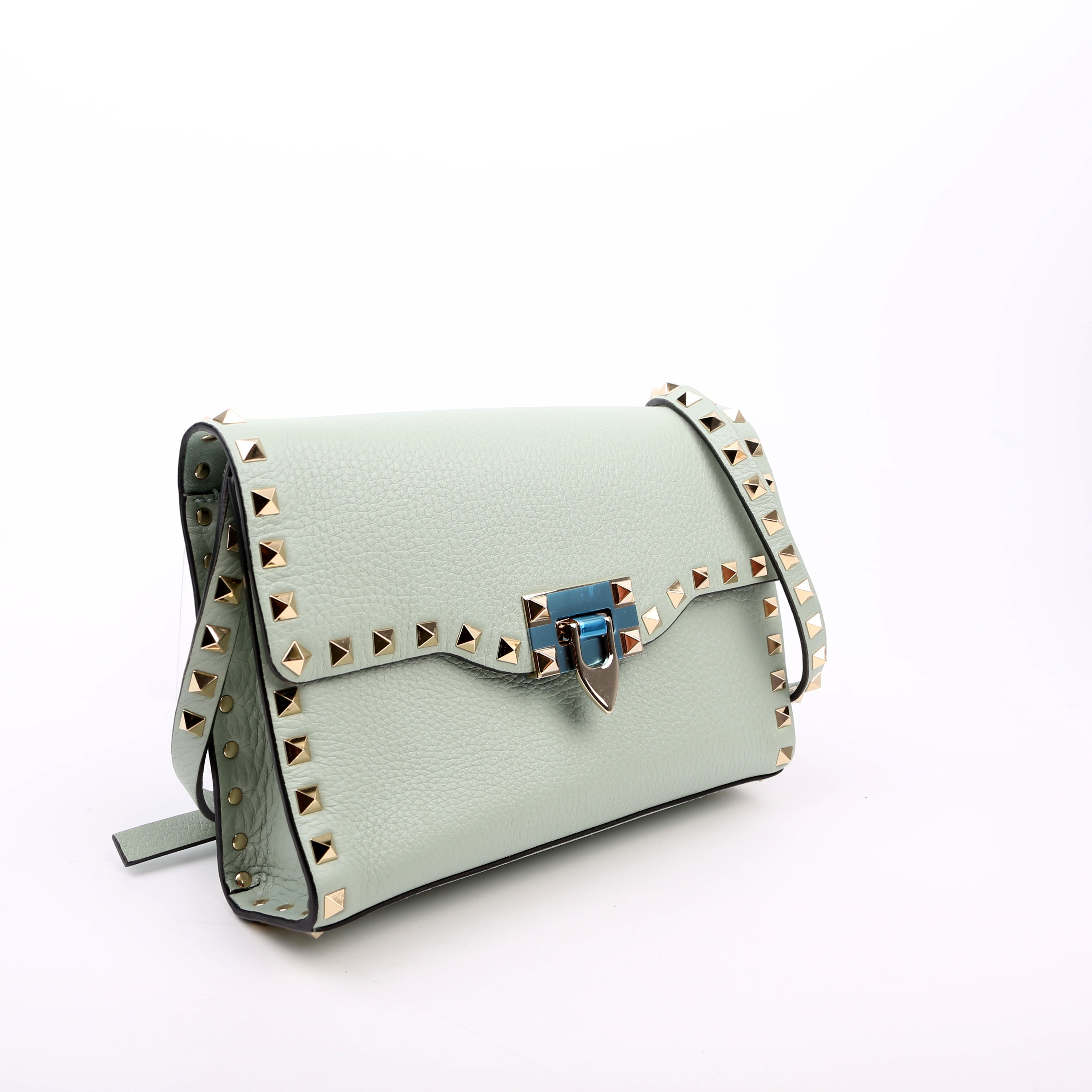 Rockstud Small Flip Lock Crossbody Teal