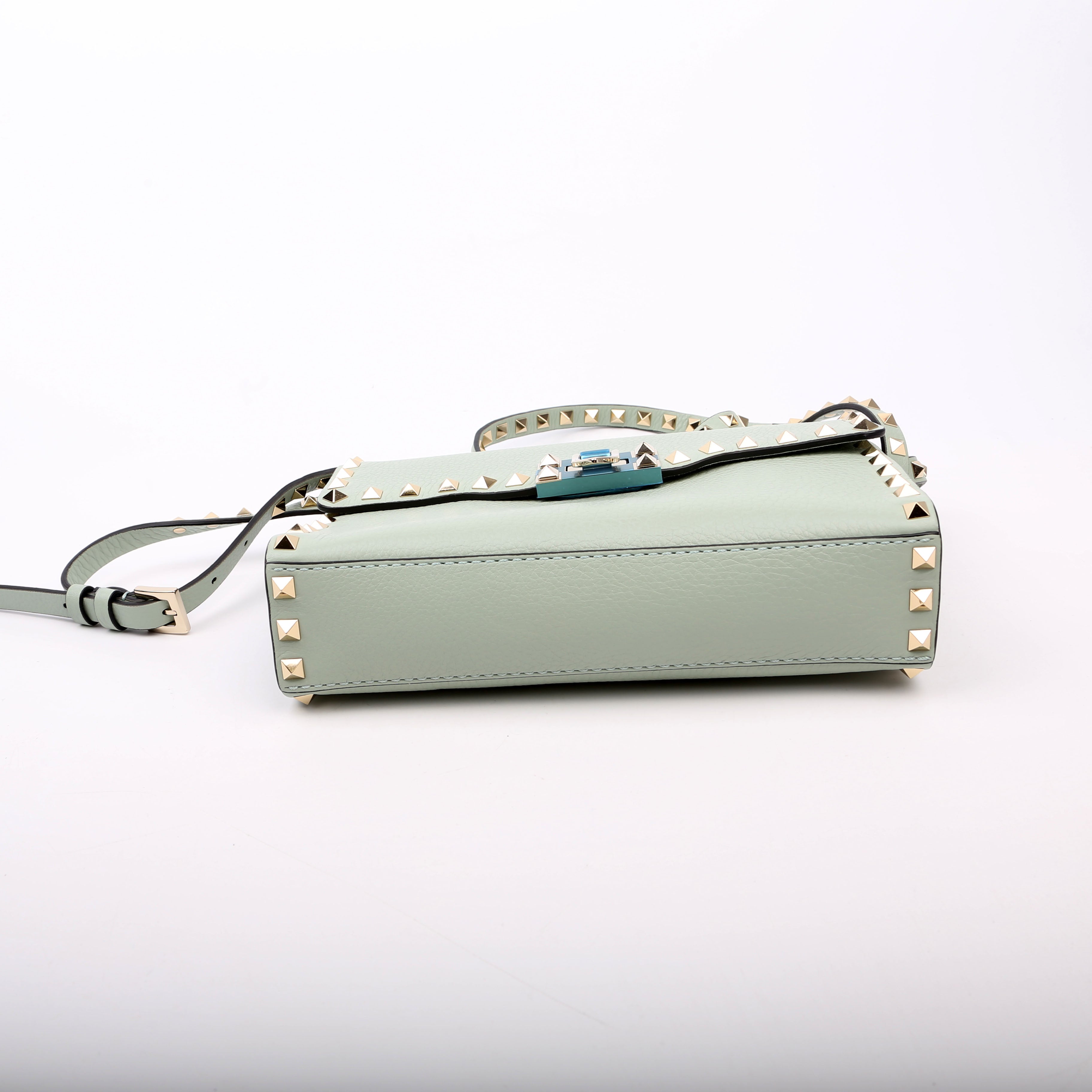 Rockstud Small Flip Lock Crossbody Teal