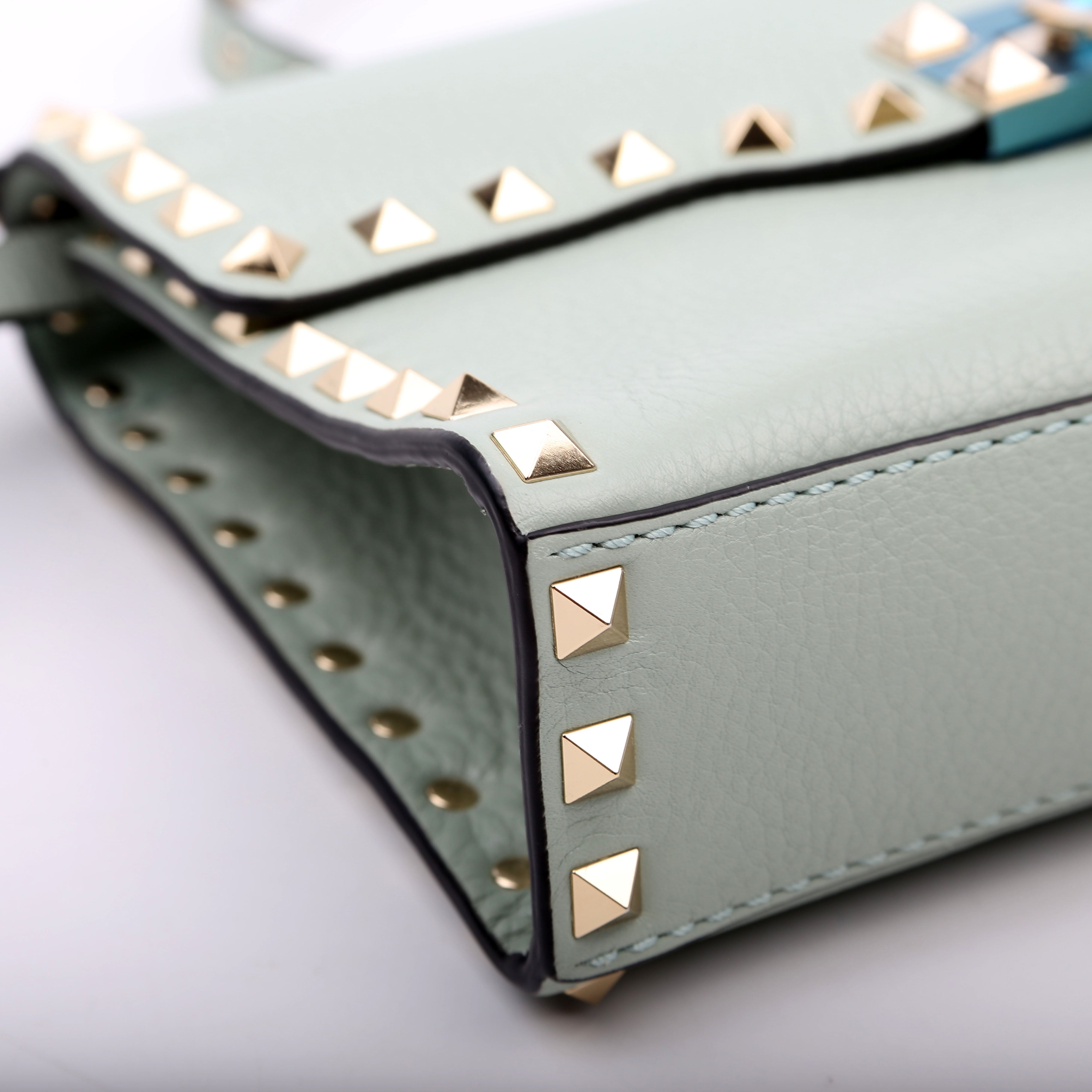 Rockstud Small Flip Lock Crossbody Teal