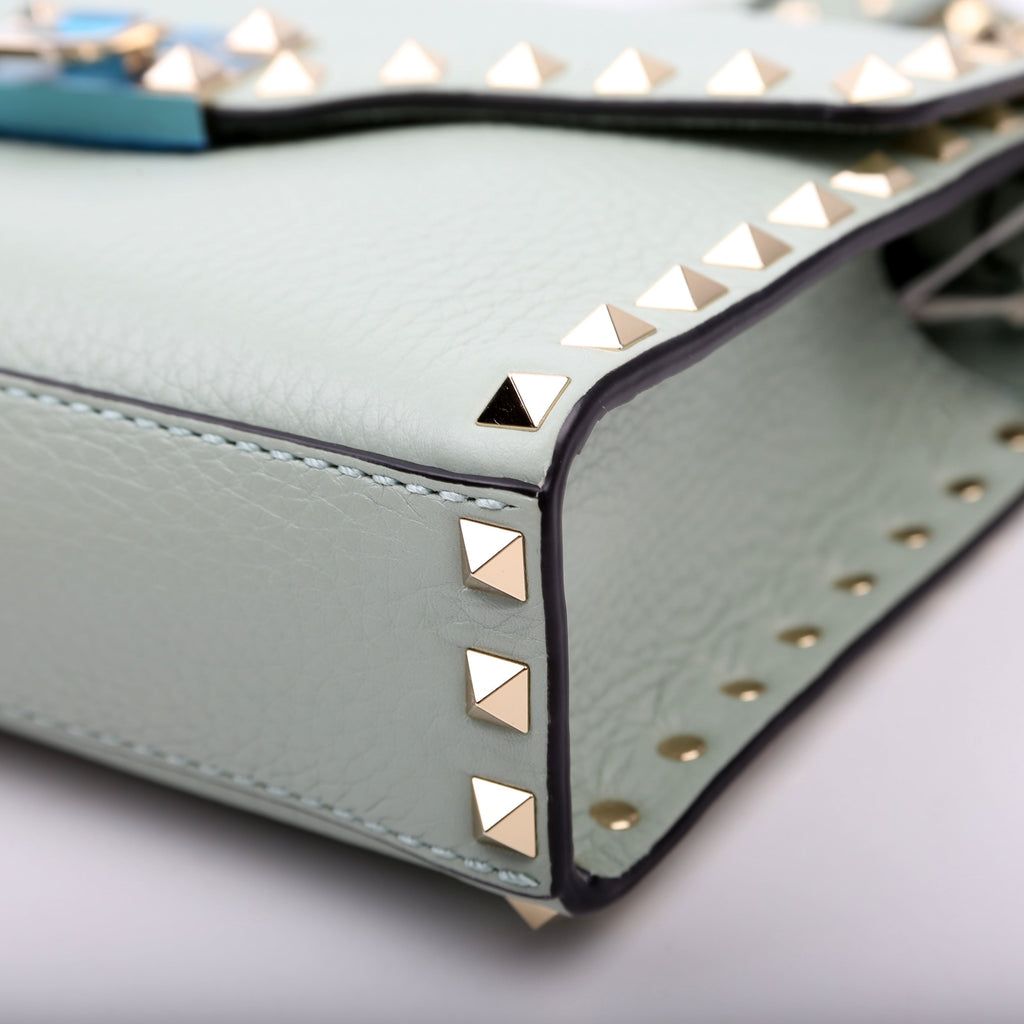Rockstud Small Flip Lock Crossbody Teal