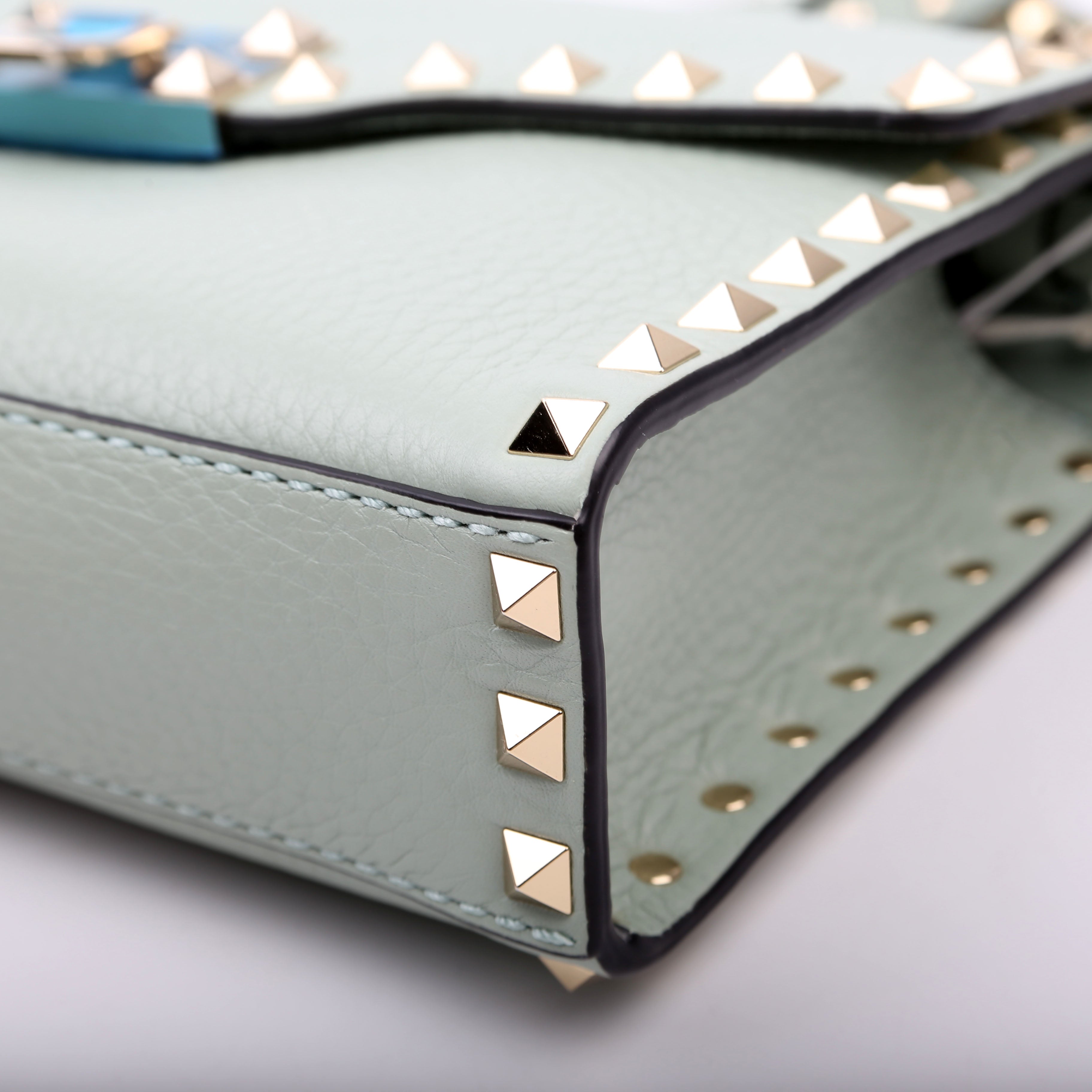 Rockstud Small Flip Lock Crossbody Teal
