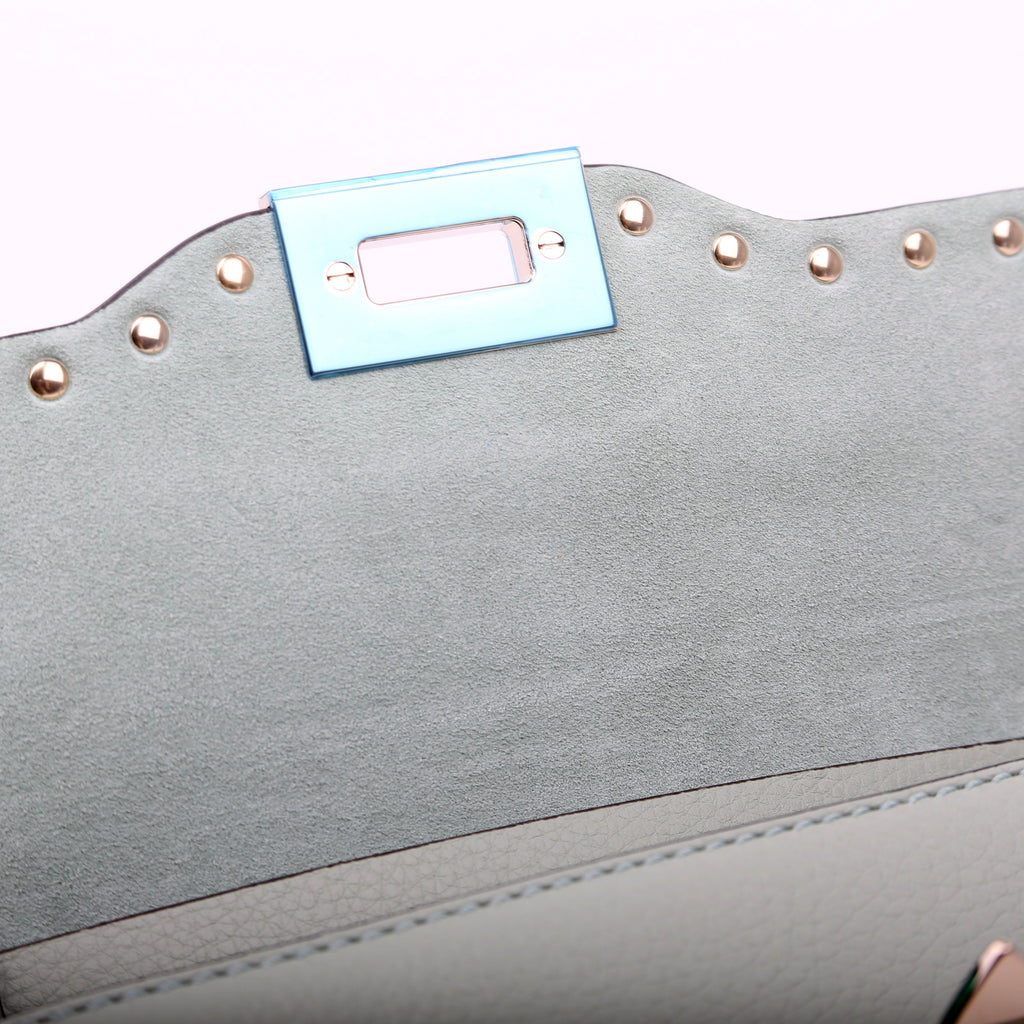 Rockstud Small Flip Lock Crossbody Teal