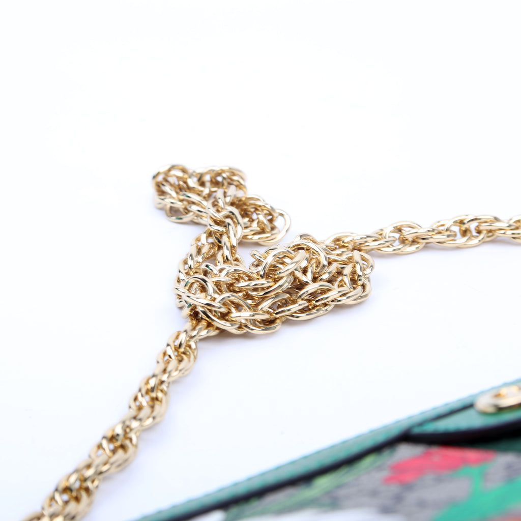 503877 GG Supreme Flora Ophidia Small Chain Green