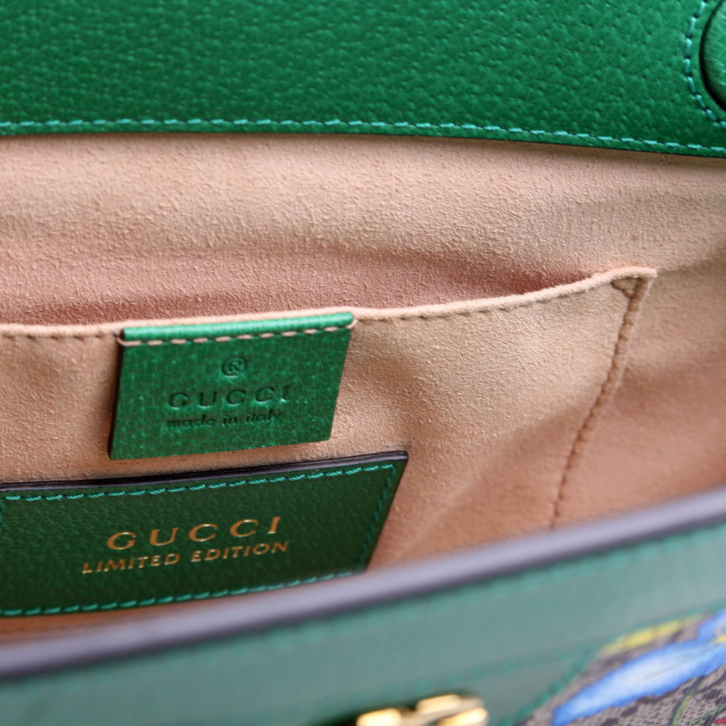 503877 GG Supreme Flora Ophidia Small Chain Green