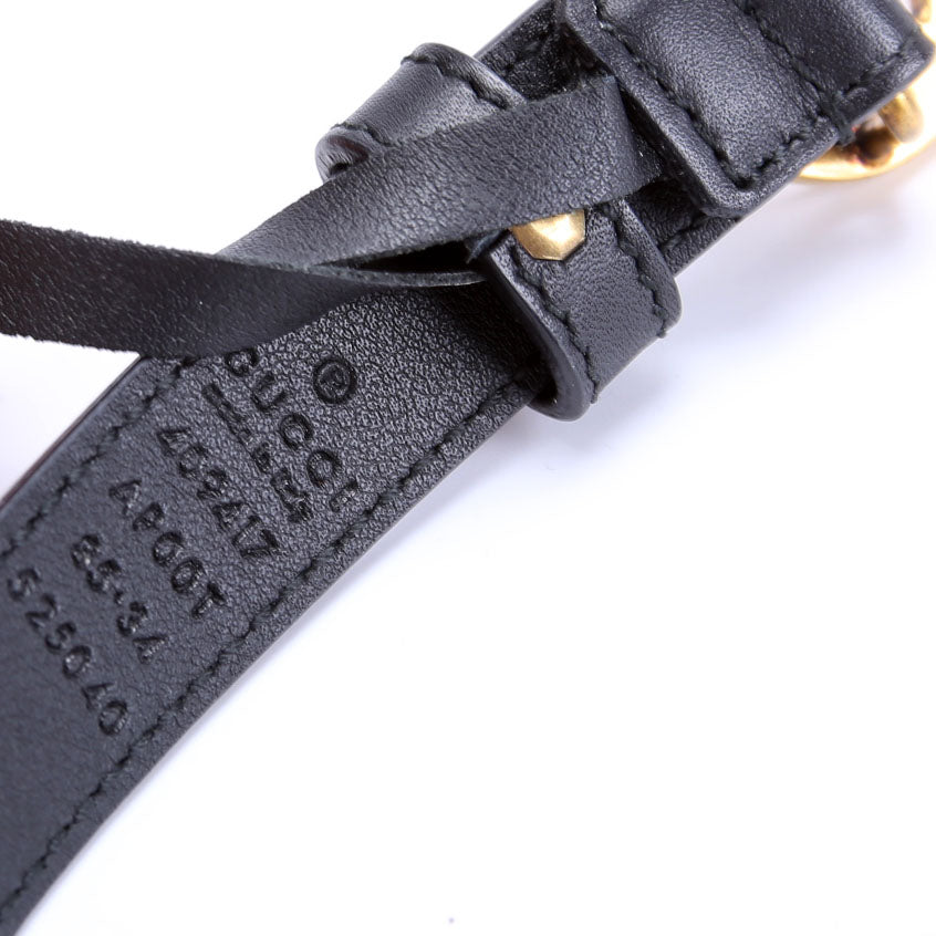 409417 GG Marmont Thin Belt Size 85/34 Black