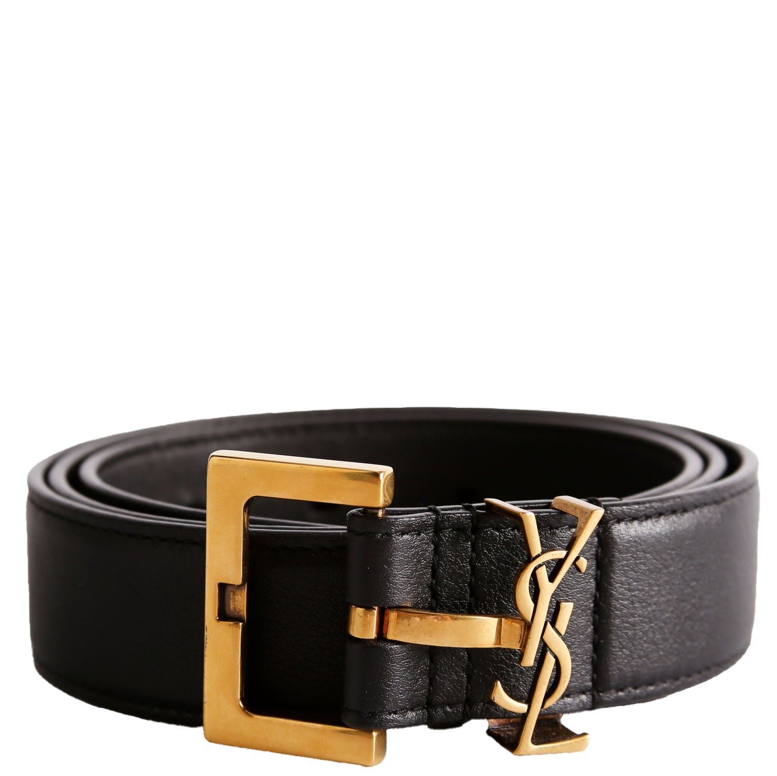 634437 Cassandre Monogram Belt Size 85 Black