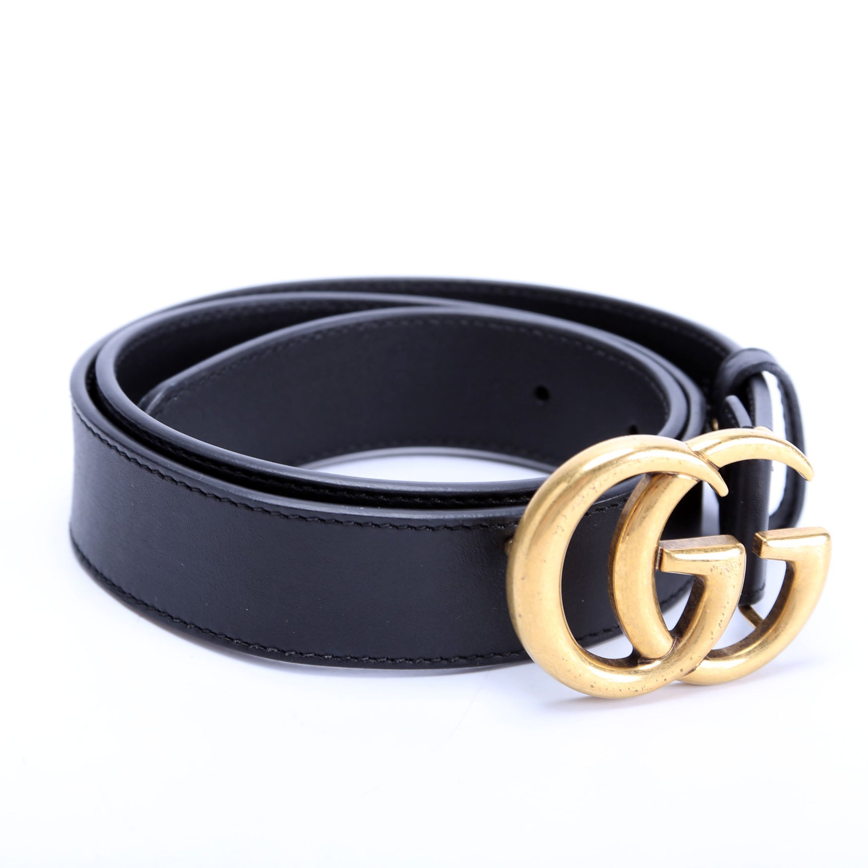Gucci 414516 GG Marmont Belt Size 75/30 Black