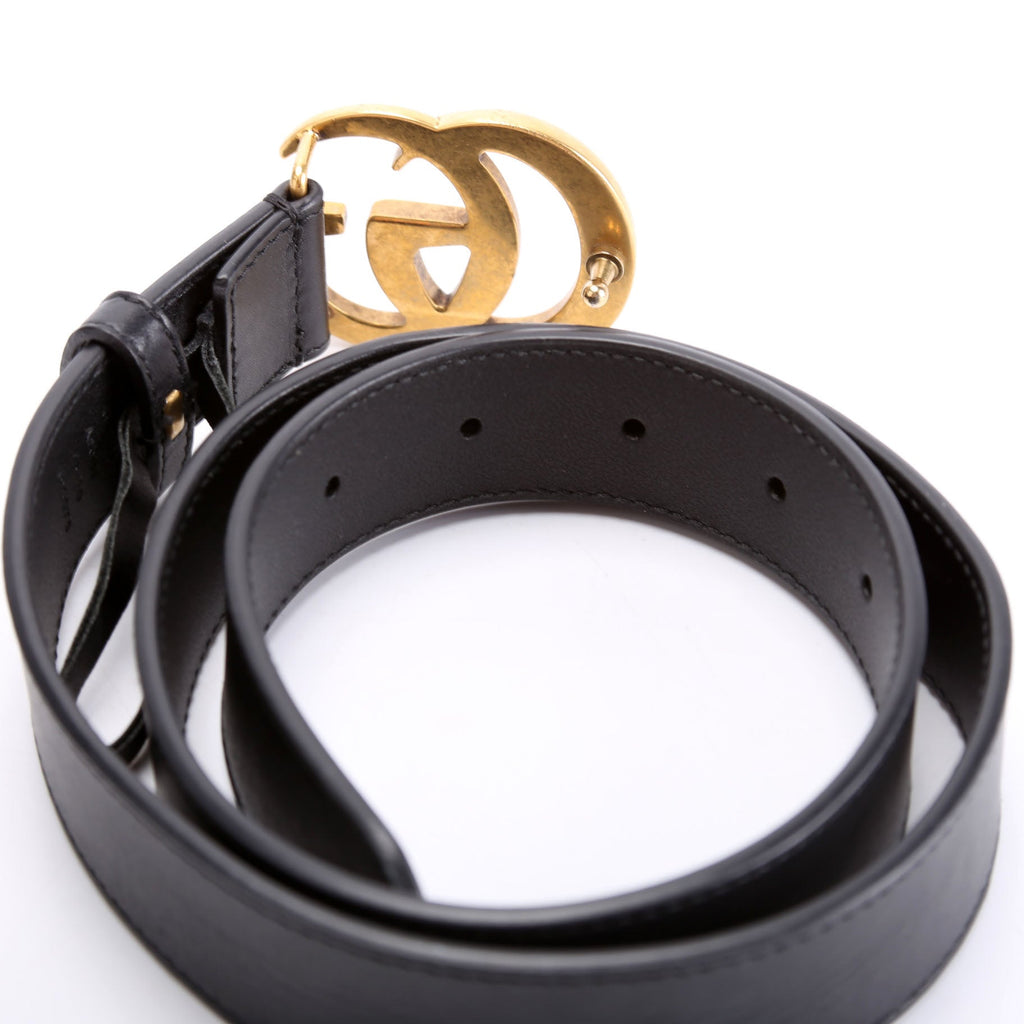 Gucci 414516 GG Marmont Belt Size 75/30 Black