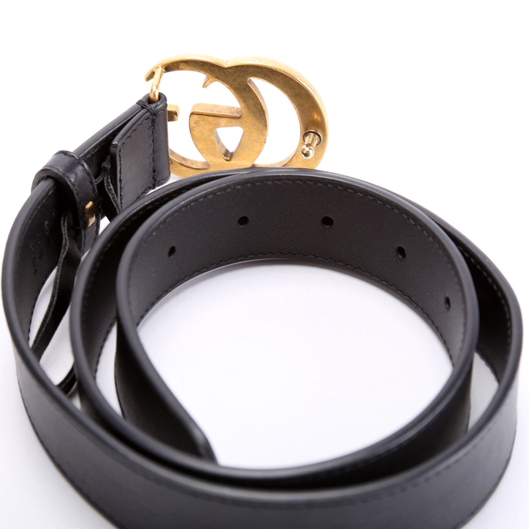 Gucci 414516 GG Marmont Belt Size 75/30 Black