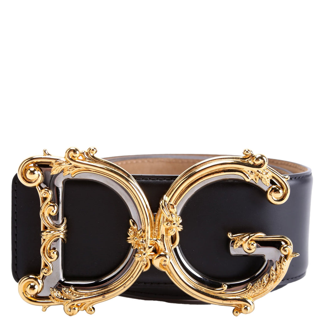 BE1336 Baroque Logo 50MM Belt Size 80/32 Black/Gold