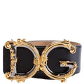 BE1336 Baroque Logo 50MM Belt Size 80/32 Black/Gold