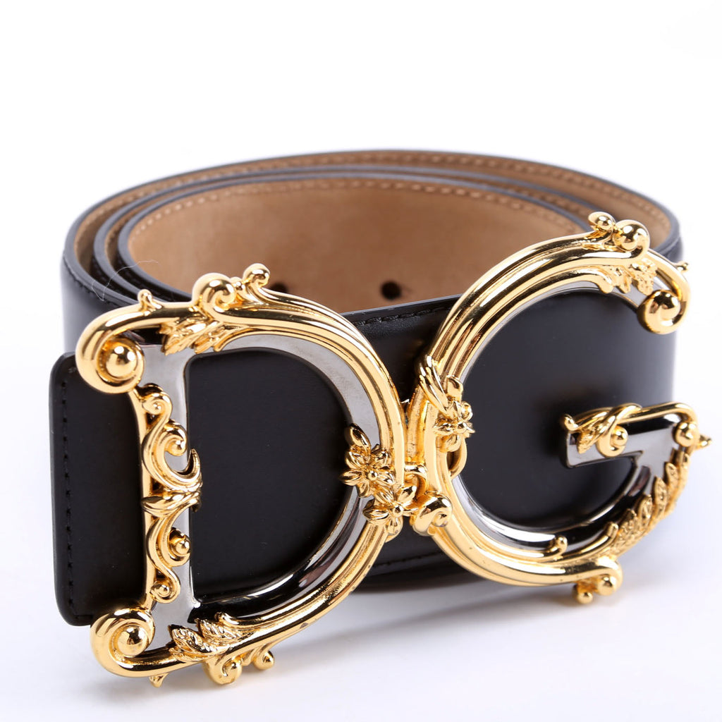 BE1336 Baroque Logo 50MM Belt Size 80/32 Black/Gold