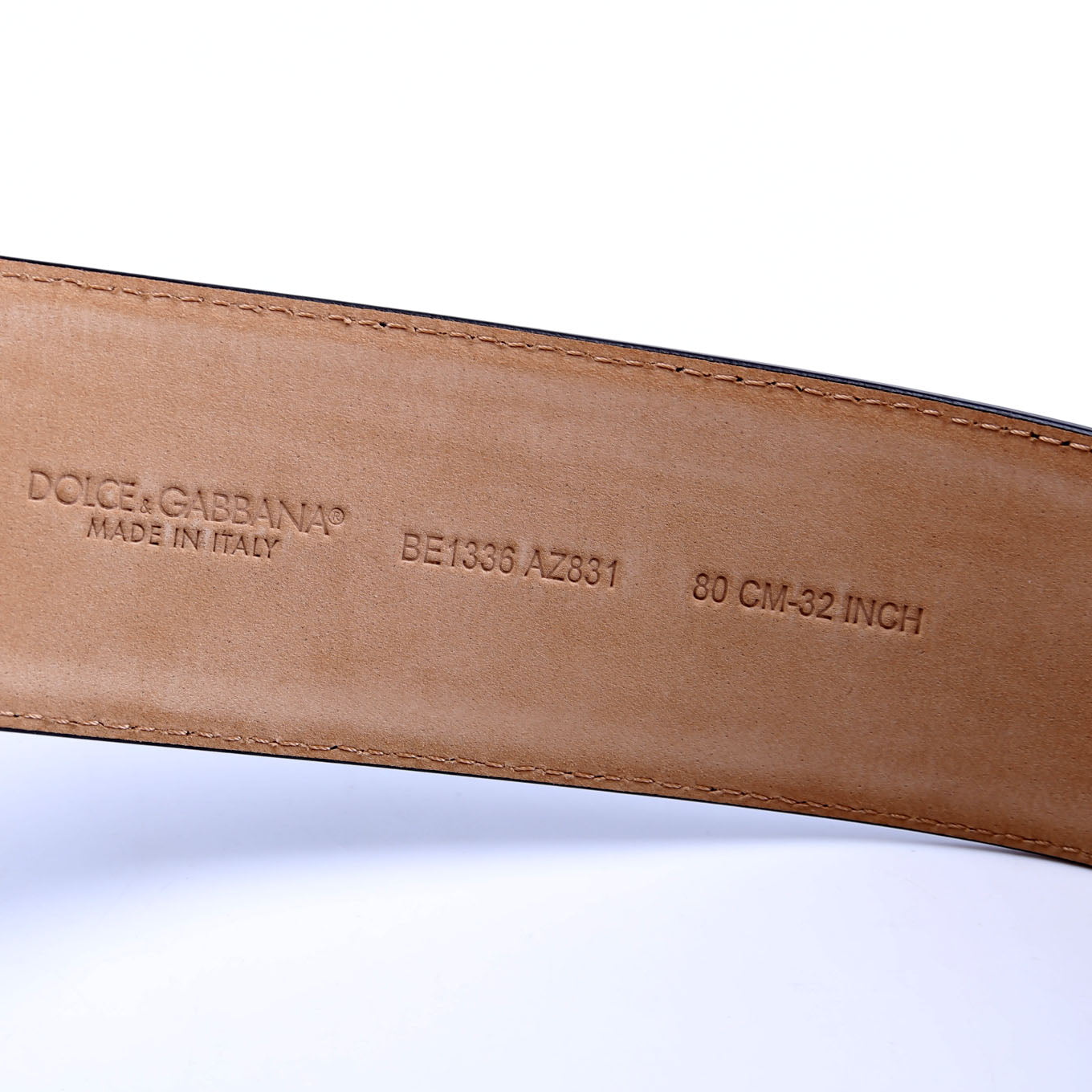 BE1336 Baroque Logo 50MM Belt Size 80/32 Black/Gold