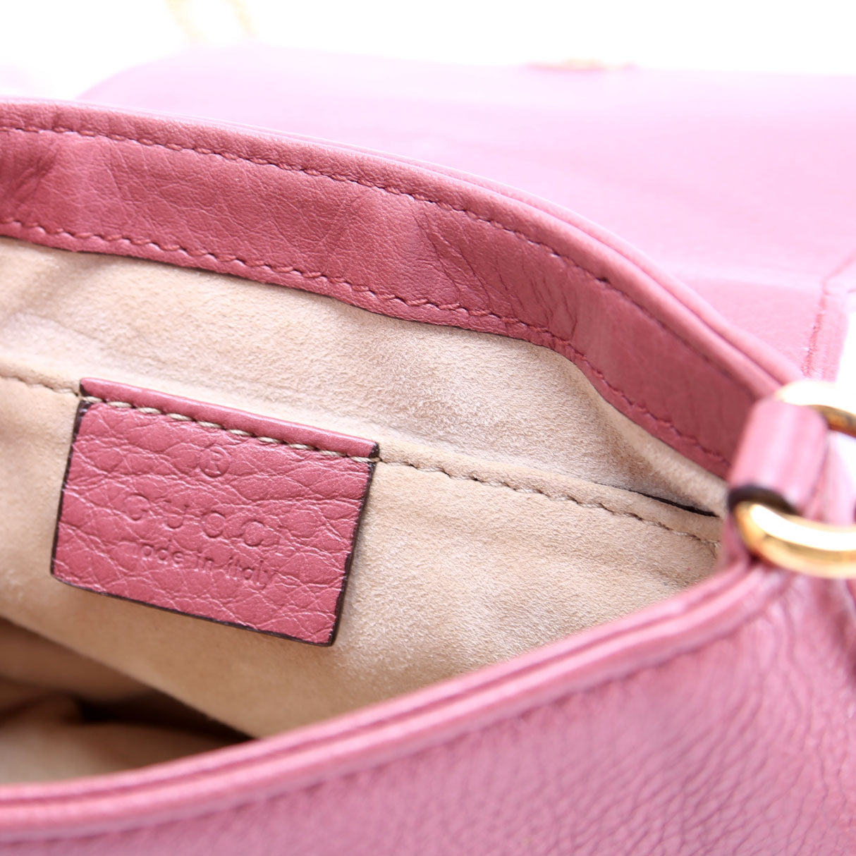 251821 1973 Chain Bag Small Pink