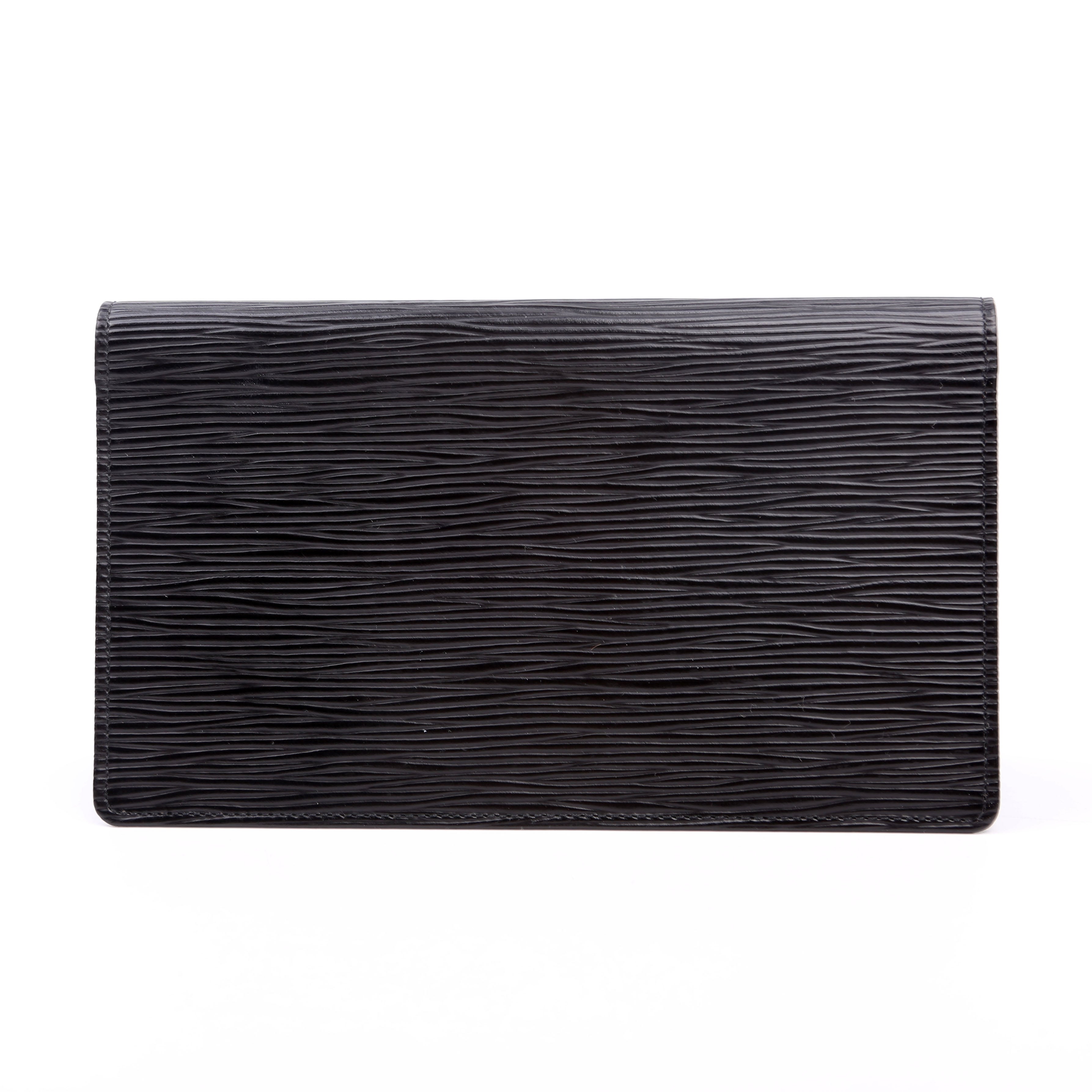 Checkbook Cover Epi Black