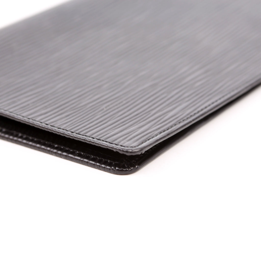 Checkbook Cover Epi Black