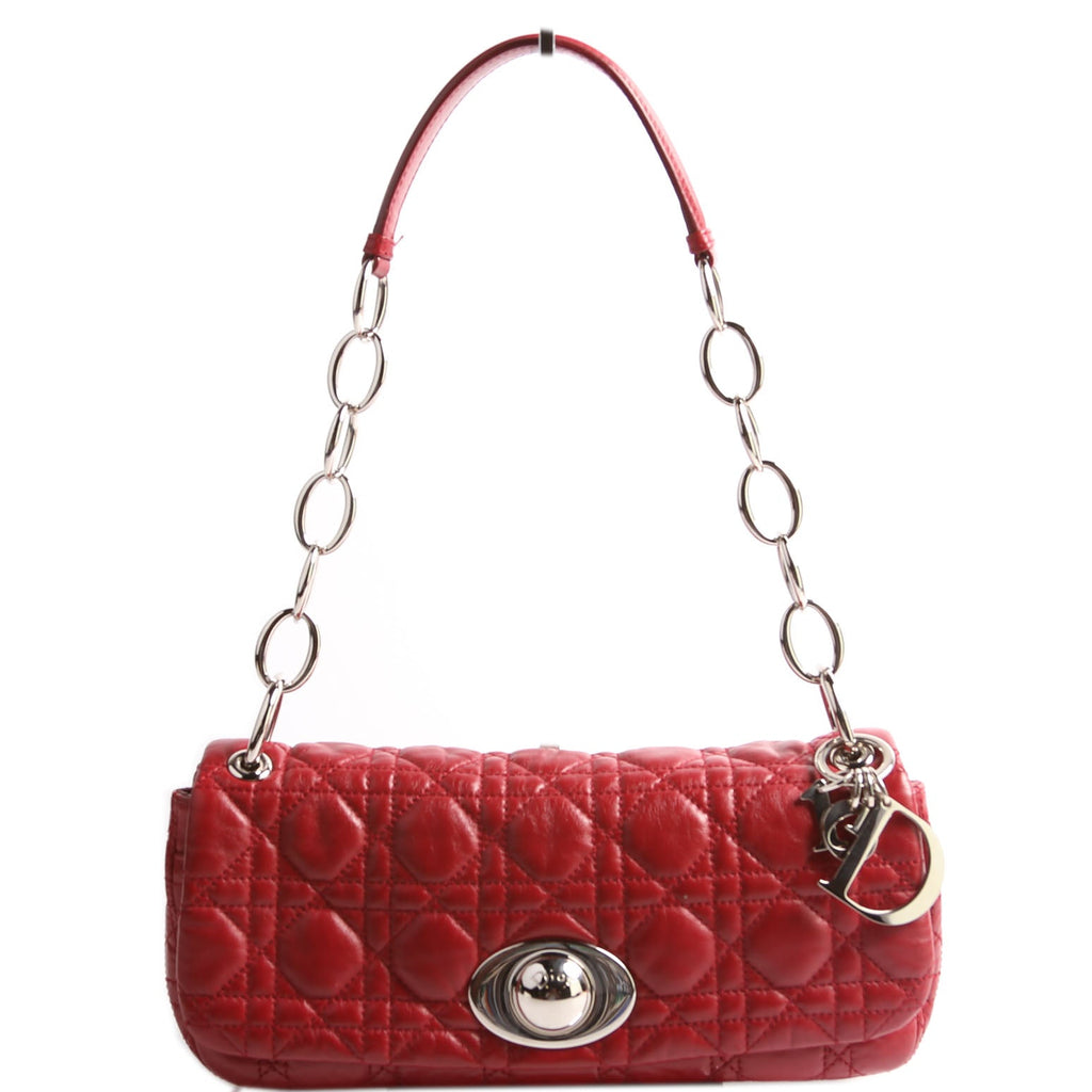 Rendezvous Small Flap Bag Cannage Lambskin Red
