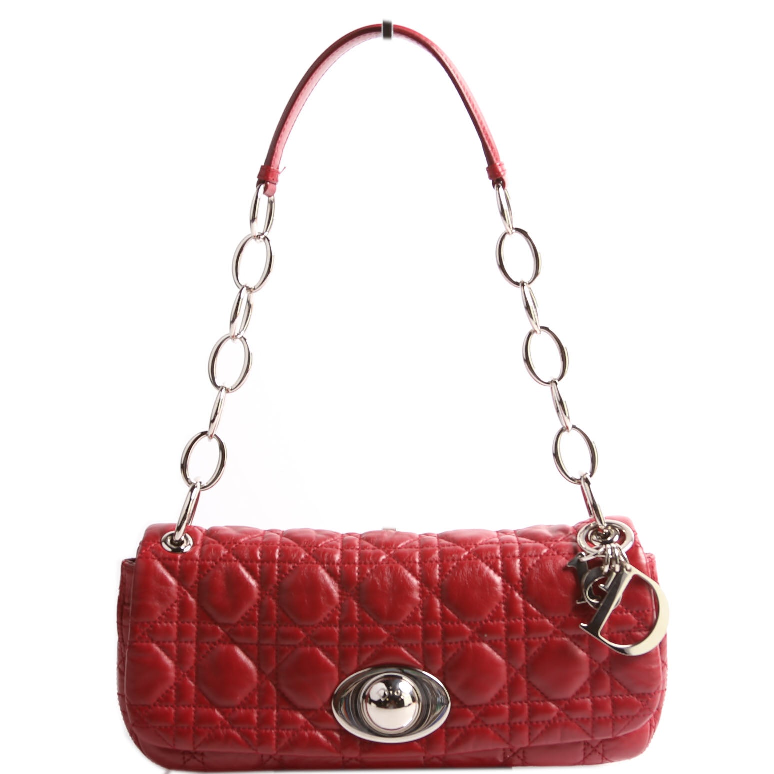 Rendezvous Small Flap Bag Cannage Lambskin Red