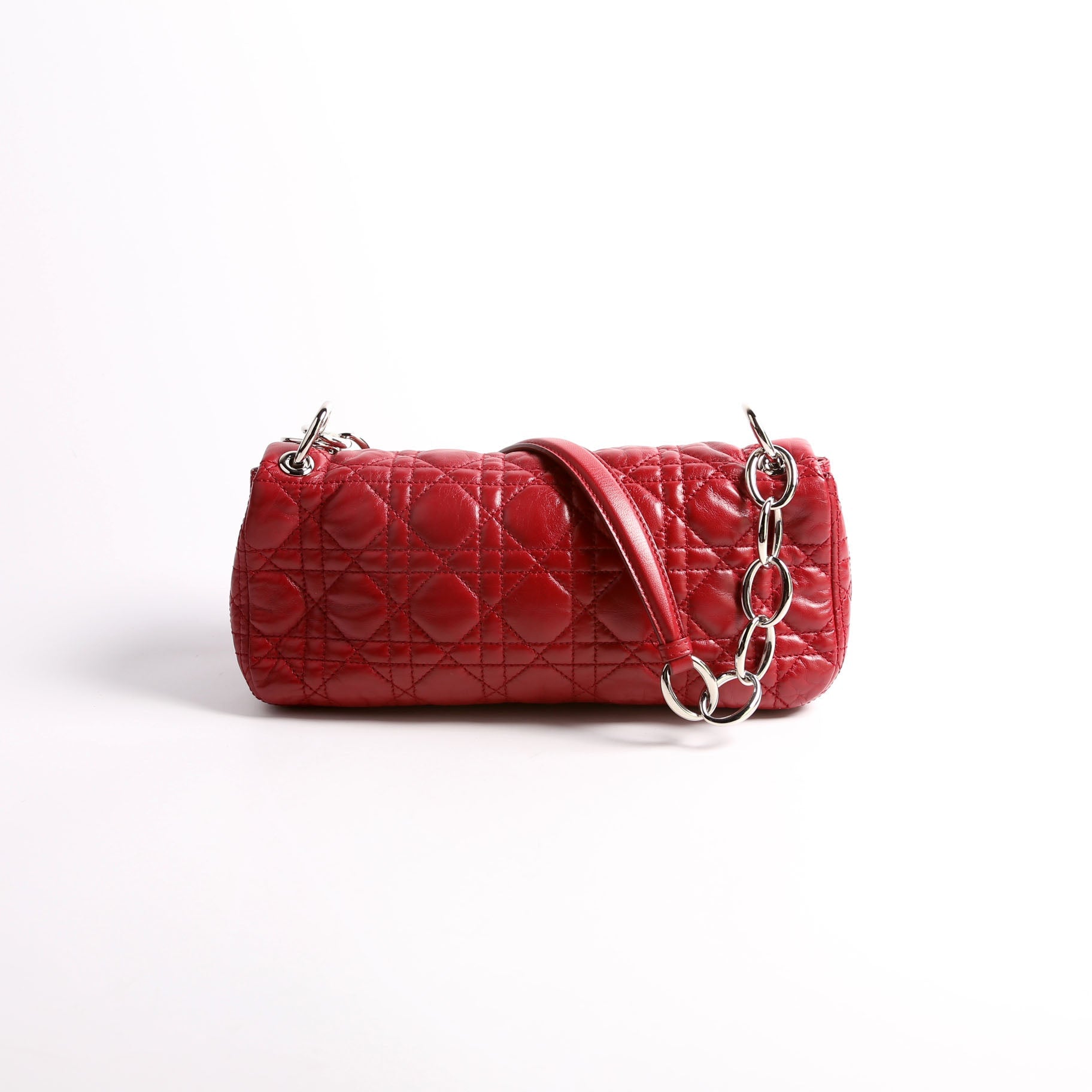 Rendezvous Small Flap Bag Cannage Lambskin Red