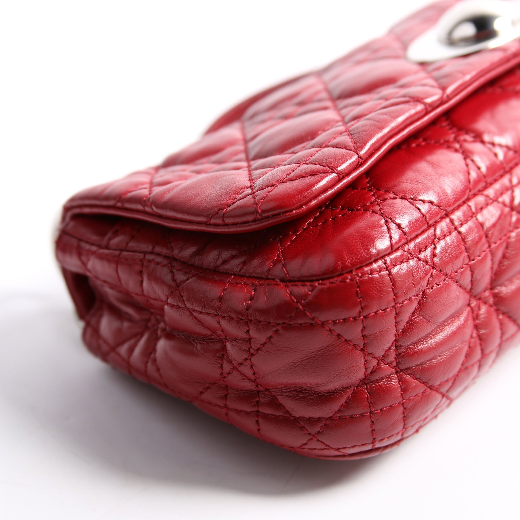 Rendezvous Small Flap Bag Cannage Lambskin Red