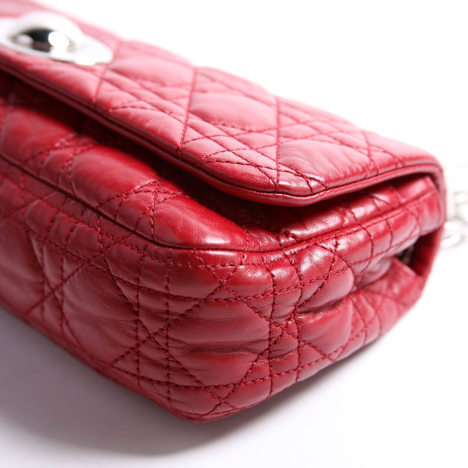 Rendezvous Small Flap Bag Cannage Lambskin Red