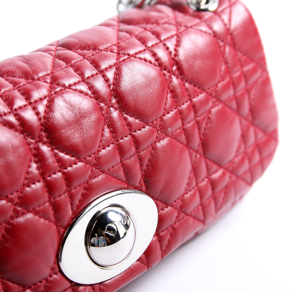 Rendezvous Small Flap Bag Cannage Lambskin Red