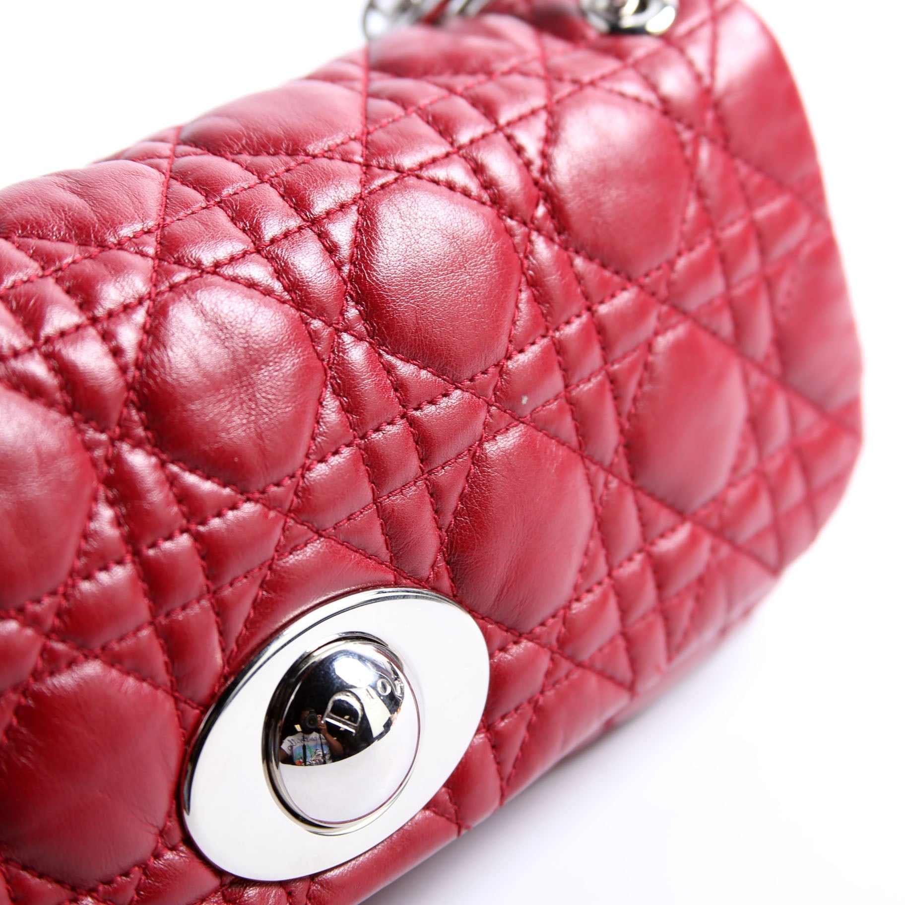 Rendezvous Small Flap Bag Cannage Lambskin Red