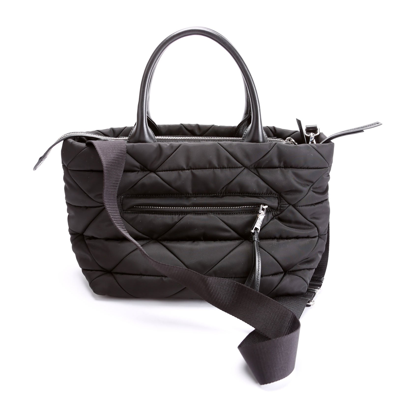 1BG436 Padded Re-Nylon Small Tote Black