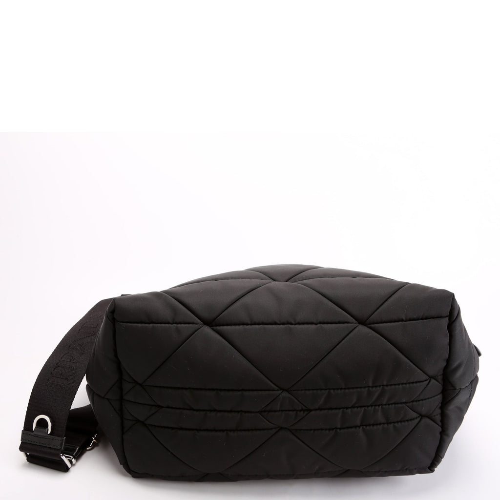 1BG436 Padded Re-Nylon Small Tote Black