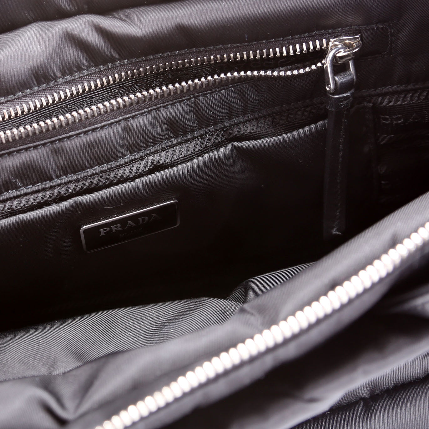 1BG436 Padded Re-Nylon Small Tote Black