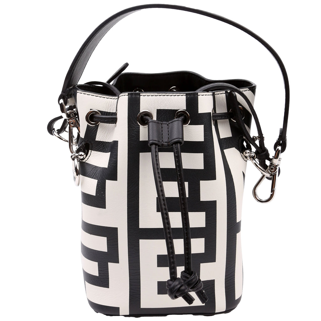 Fendi Fendi x Marc Jacobs Mon Tresor Mini Bucket Leather 8BS010 Black/White