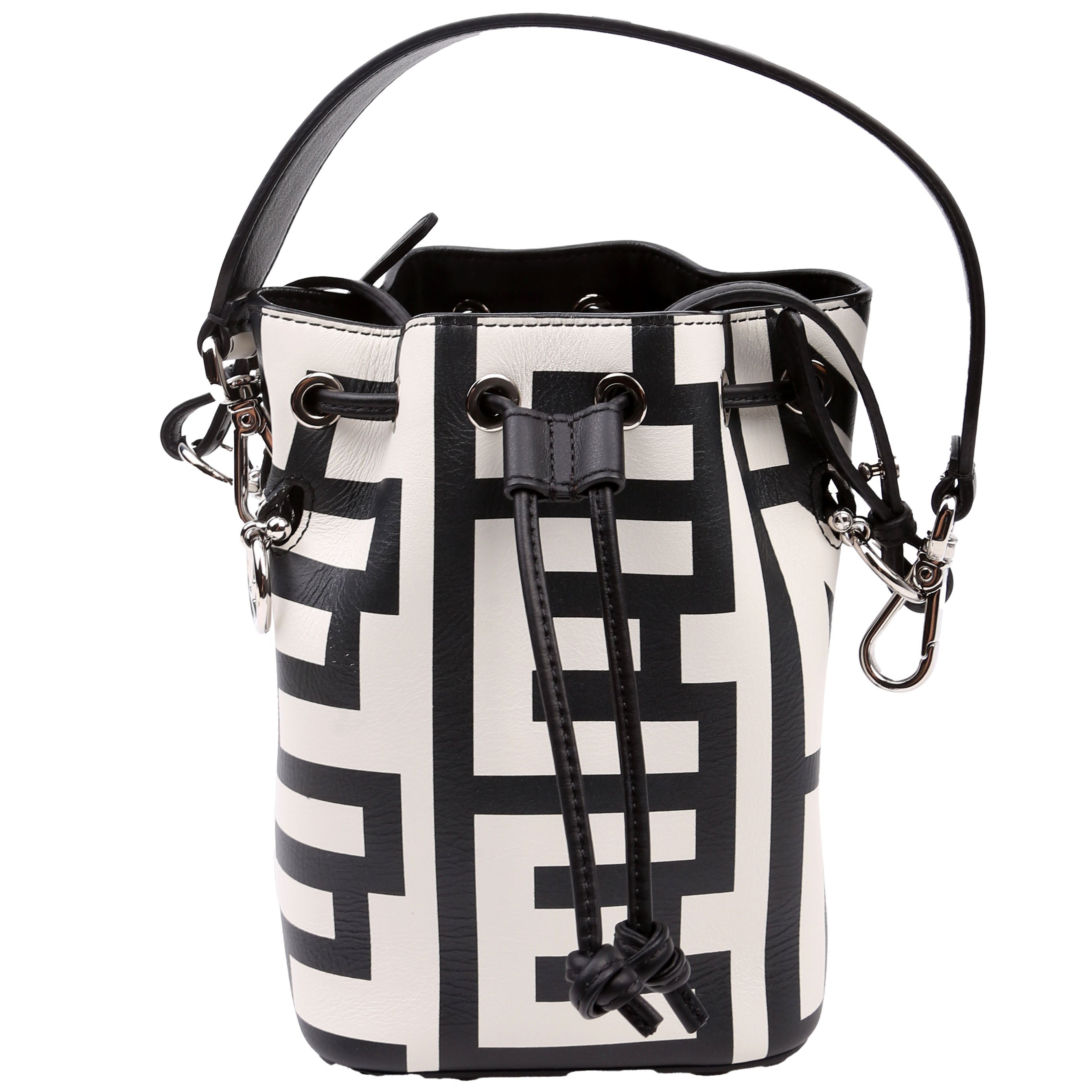 Fendi Fendi x Marc Jacobs Mon Tresor Mini Bucket Leather 8BS010 Black/White
