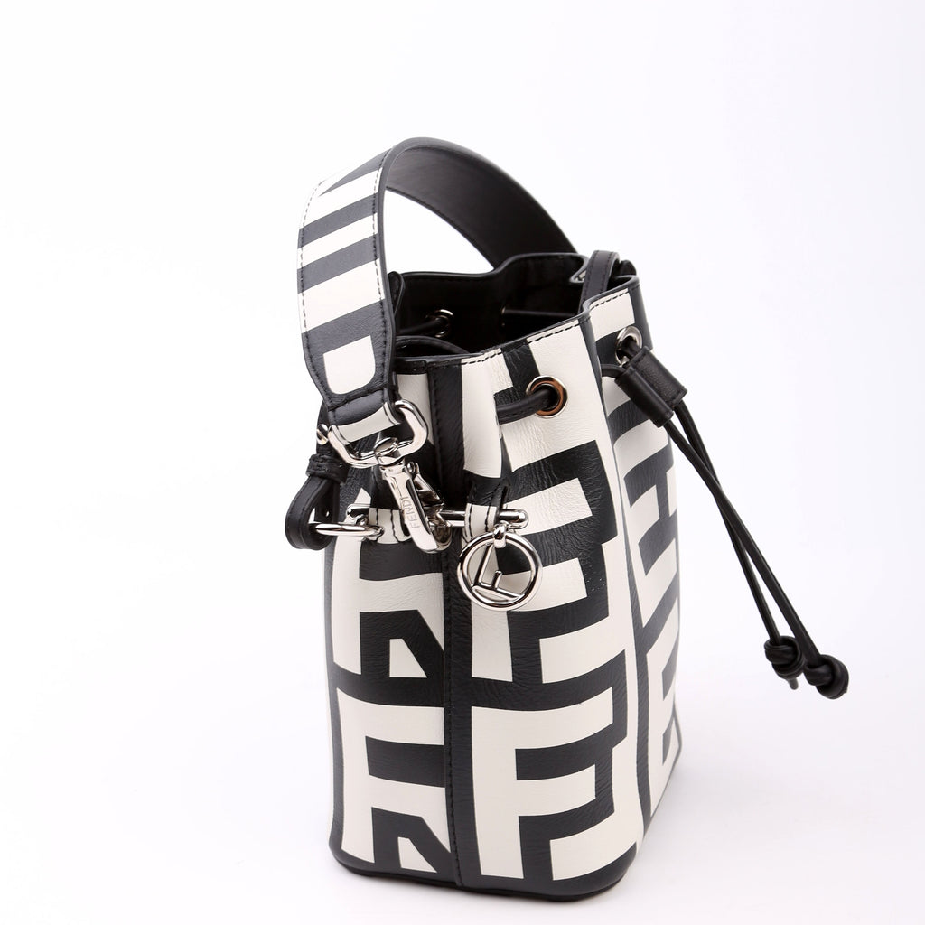 Fendi Fendi x Marc Jacobs Mon Tresor Mini Bucket Leather 8BS010 Black/White