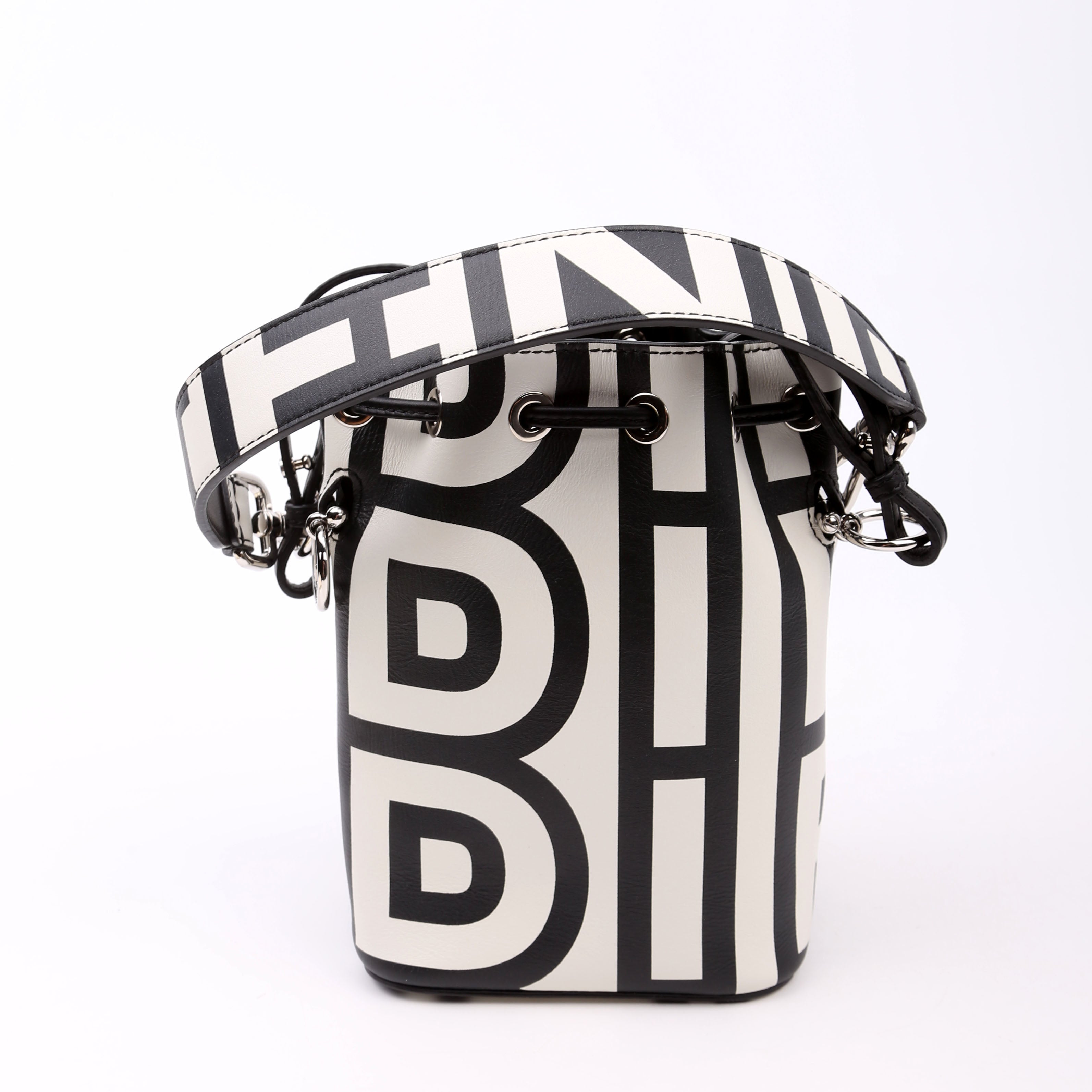 Fendi Fendi x Marc Jacobs Mon Tresor Mini Bucket Leather 8BS010 Black/White