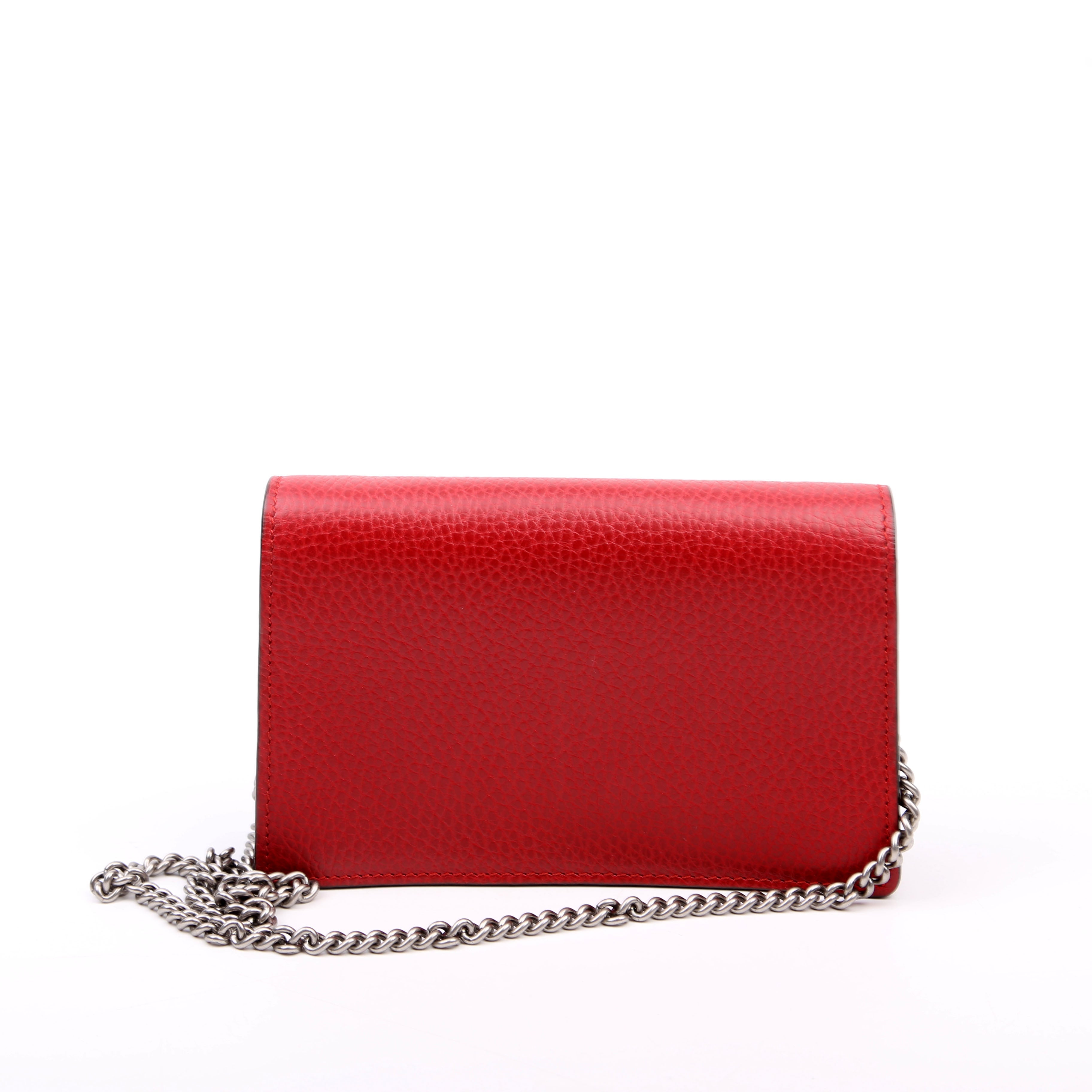 476432 Dionysus Leather Super Mini Red
